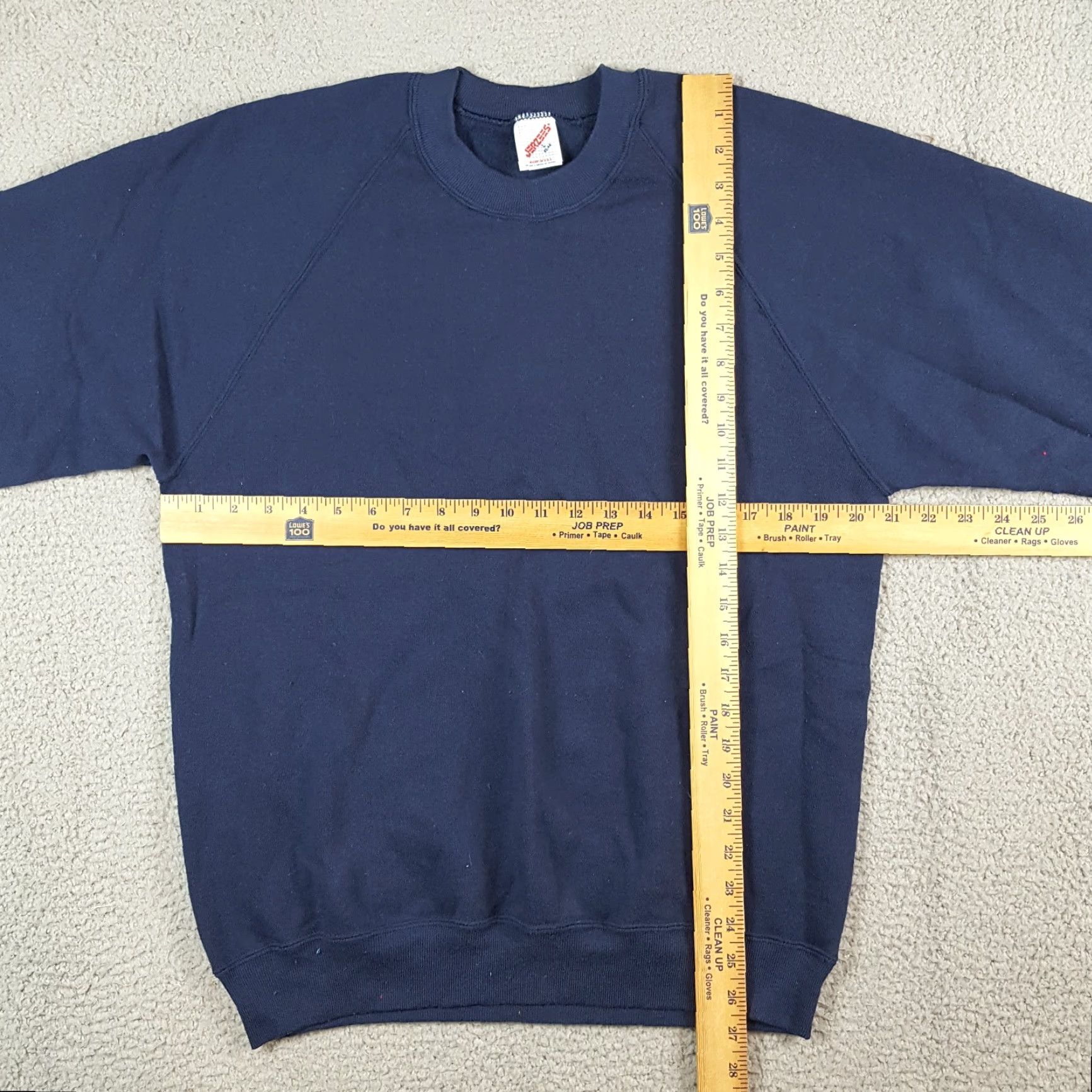 Jerzees VINTAGE Jerzees Sweatshirt Raglan Sleeve Crewneck Blue 80s Grunge Size L Women Pullover Size L / US 10 / IT 46 - 7 Thumbnail