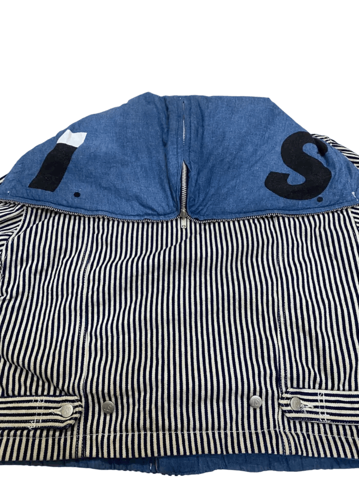 Issey Miyake Achieve 1988 Issey Miyake Hikory Hoodie Flap Jacket Size US S / EU 44-46 / 1 - 13 Thumbnail