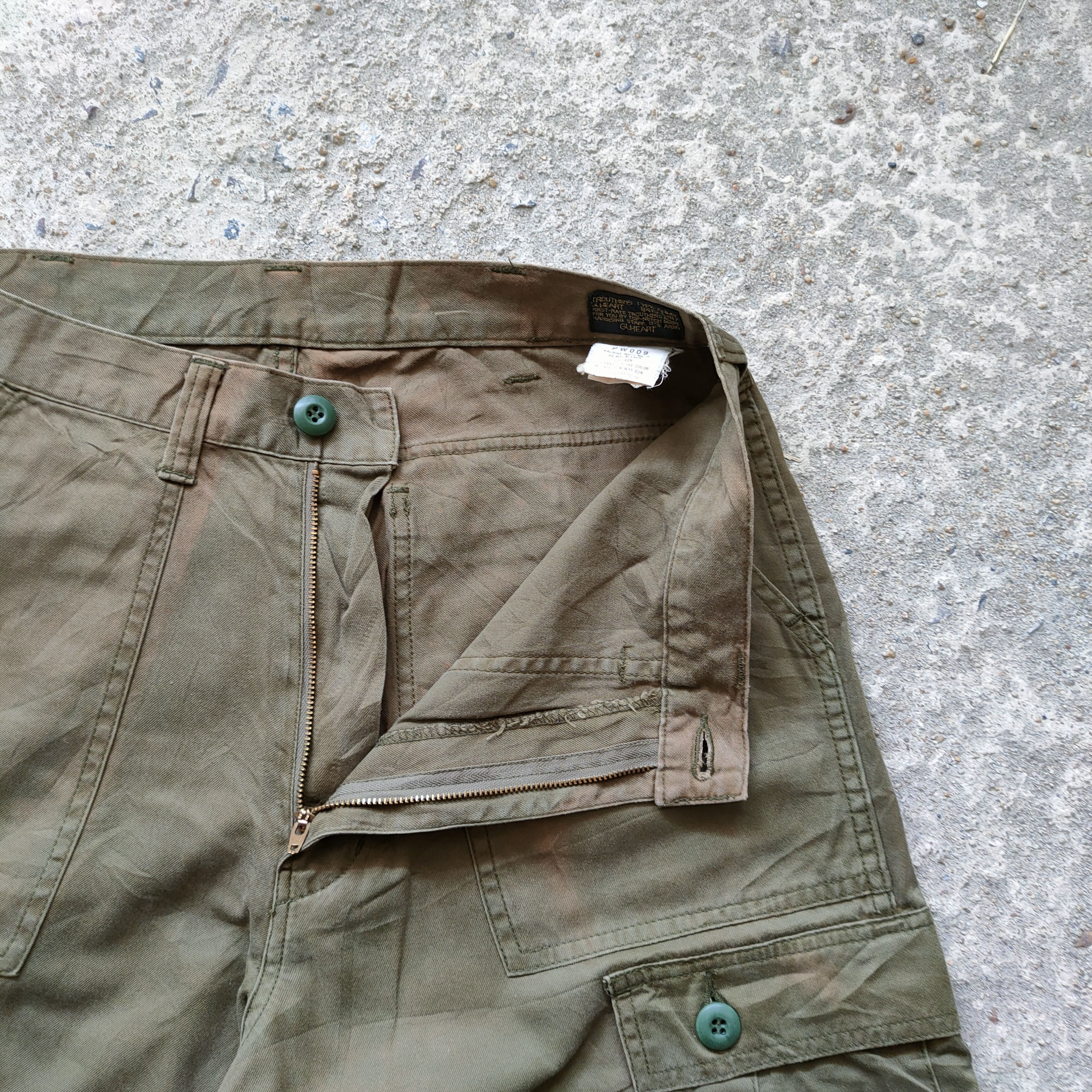 Japanese Brand VINTAGE FADED GREEN GL MILITARY CARGO PANTS Size US 32 / EU 48 - 5 Thumbnail