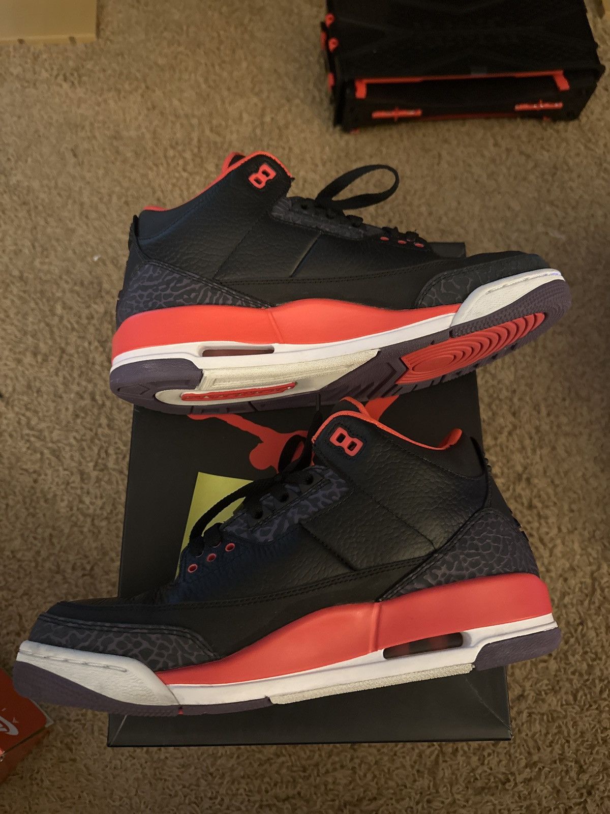 Jordan Brand Air Jordan 3 Retro (Crimson) Size US 8 / EU 41 - 4 Thumbnail