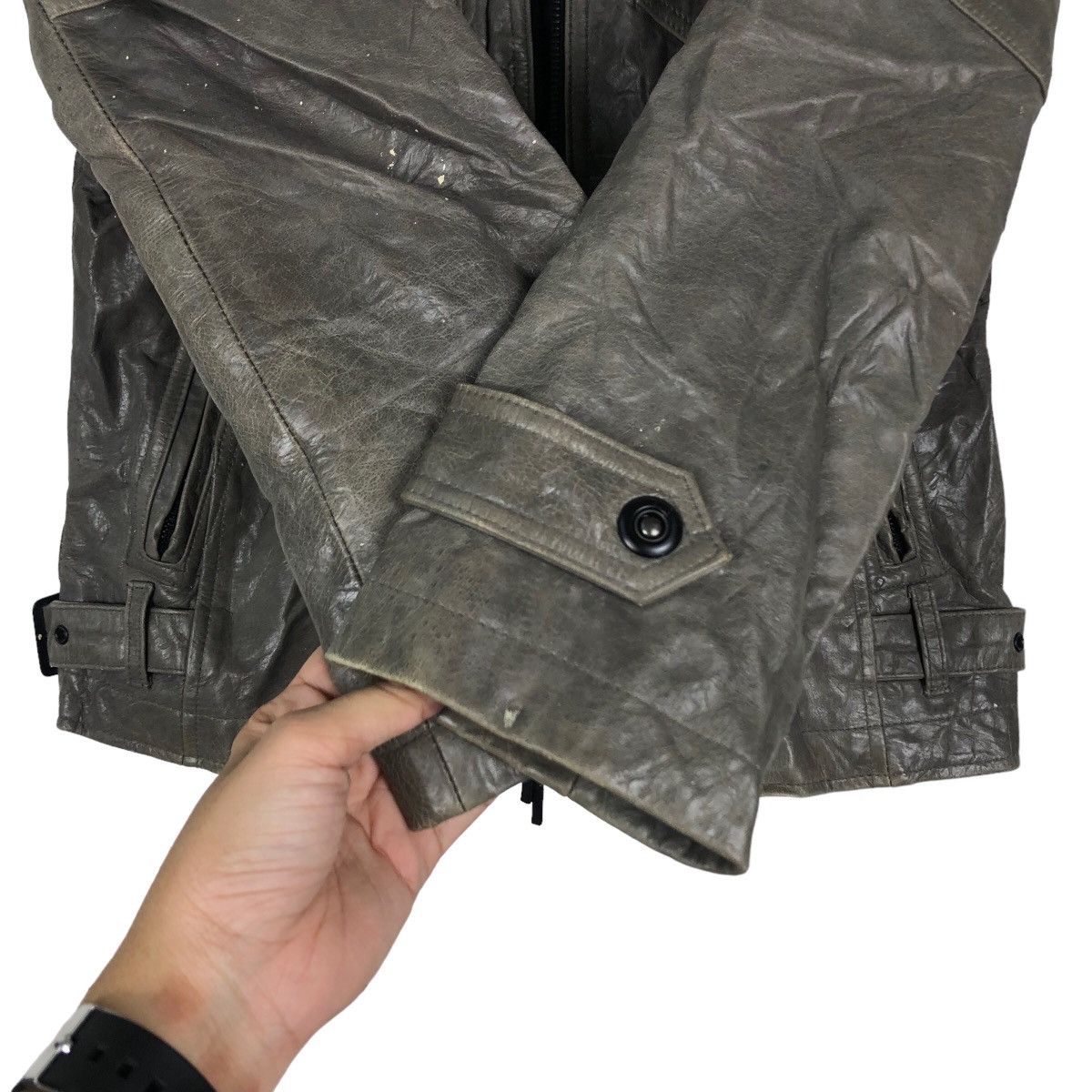 Japanese Brand 🔥Vintage Biker Jacket Leather ASM Japan Issey Miyake Size US M / EU 48-50 / 2 - 15 Thumbnail