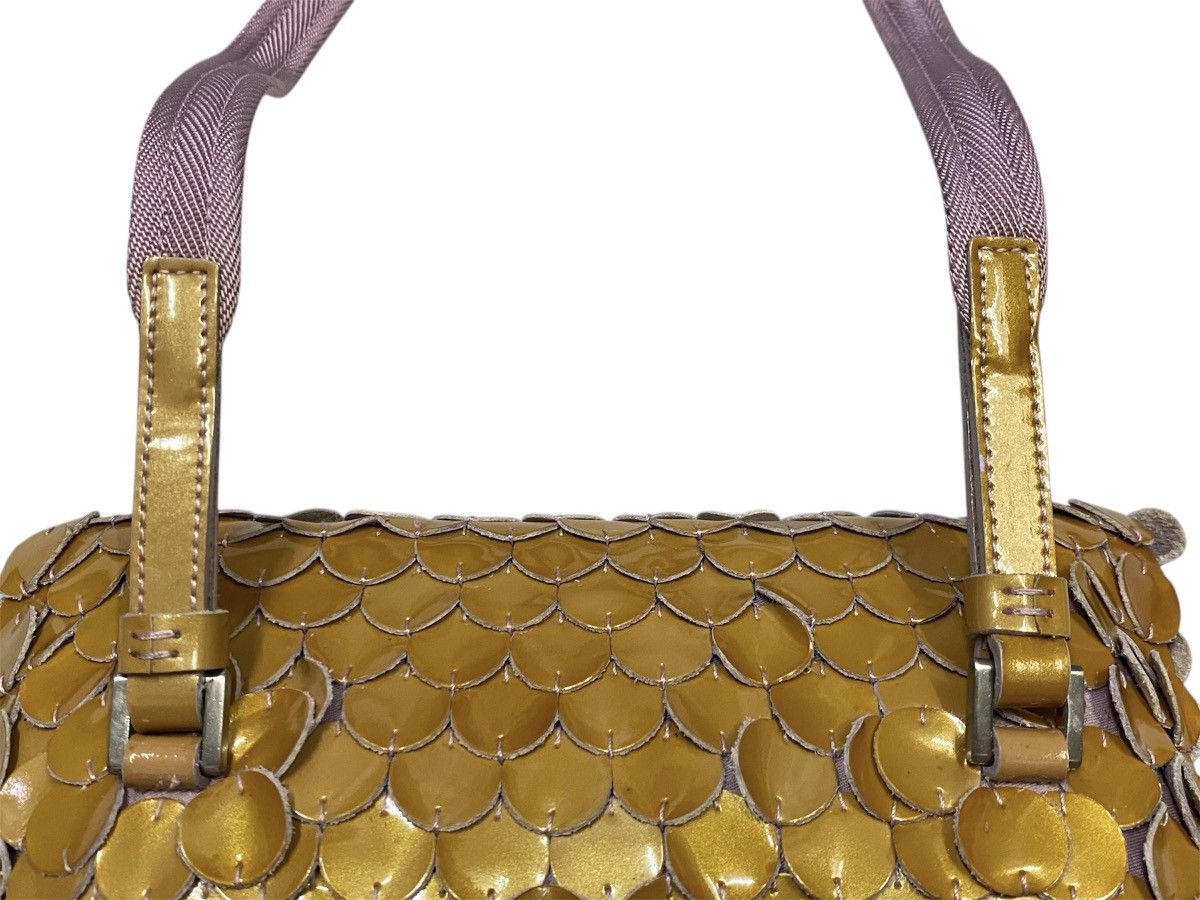 Prada Prada Gold Patent Paillet Leather Shoulder Bag Size ONE SIZE - 17 Thumbnail