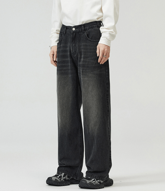 Japanese Brand Japanese retro loose straight slim washed men's jeans Size US 32 / EU 48 - 2 Thumbnail