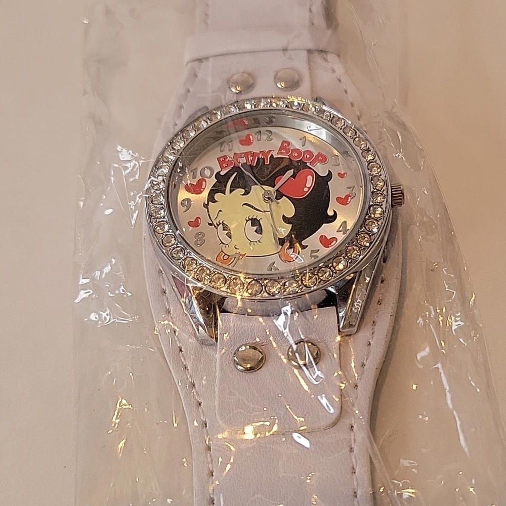 Other King betty boop w/ diamond color style Stones watch white Size ONE SIZE - 4 Thumbnail