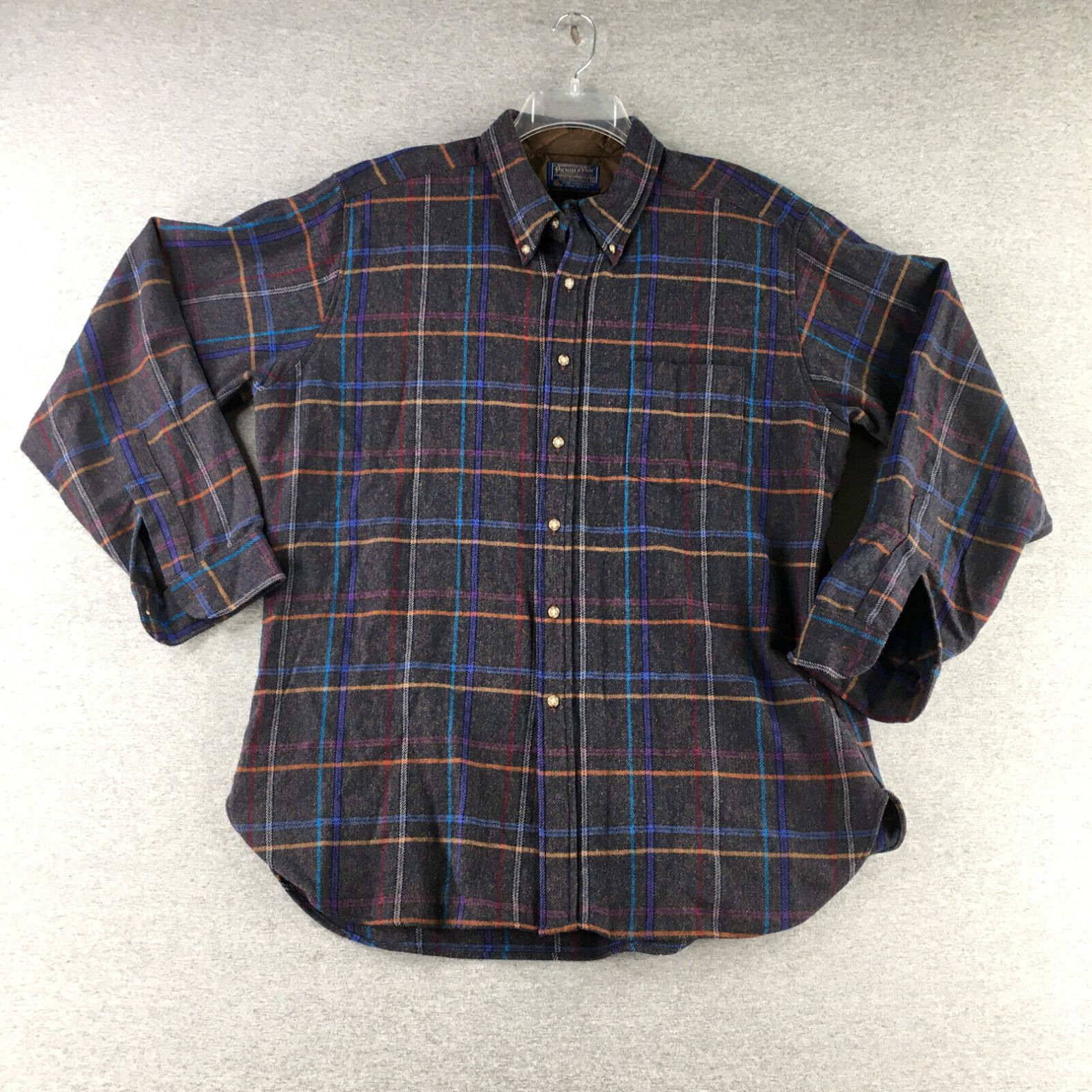 image of Vintage Pendleton Shirt Mens Extra Large Virgin Wool Flannel Western in White (Size XL)