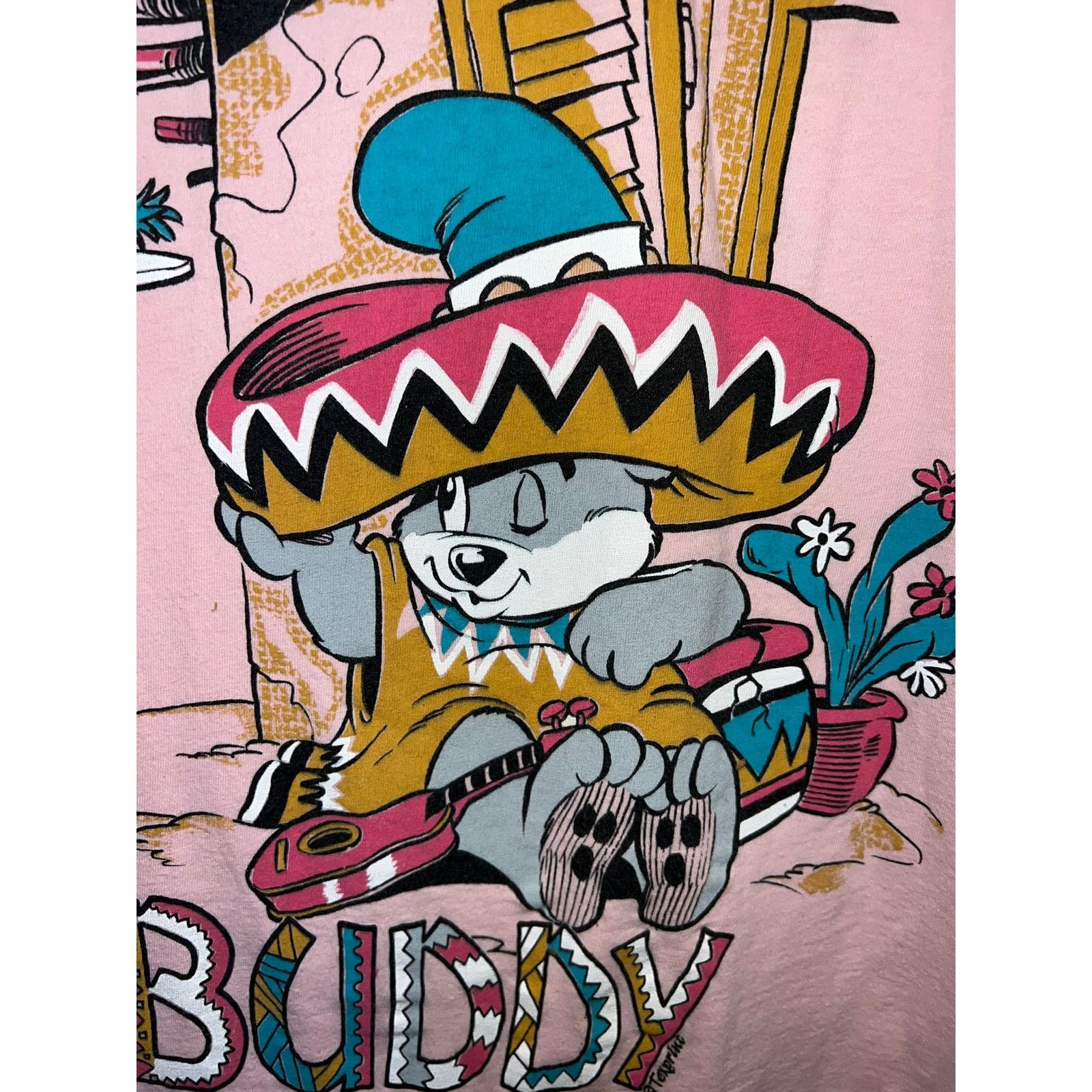 Vintage Vintage Teddy Bear Shirt Stay Cool Buddy Pink Tee 90s VTG L Size US L / EU 52-54 / 3 - 2 Thumbnail
