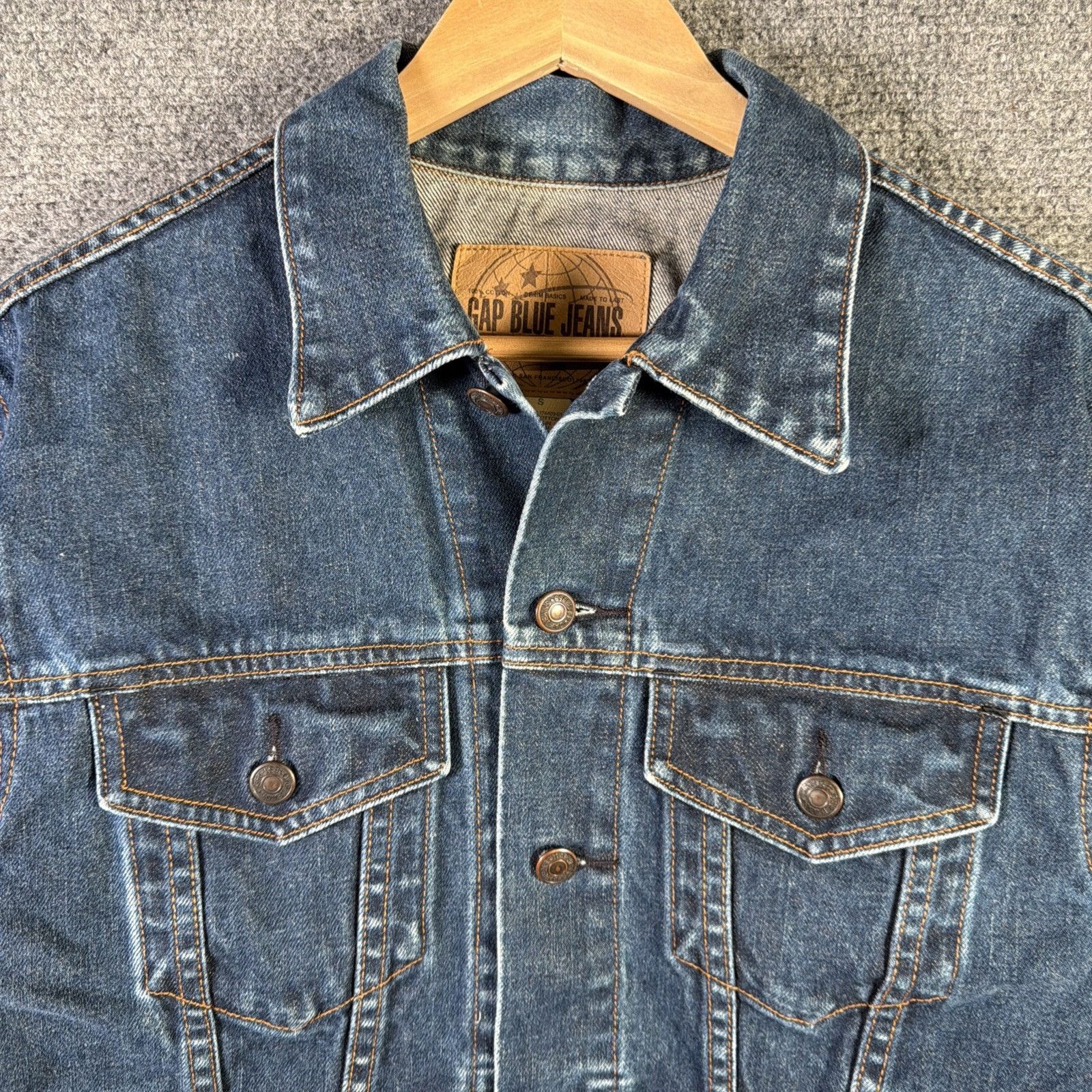 Gap Vintage Gap Denim Jacket Mens Small Jeans Bomber Trucker Size US S / EU 44-46 / 1 - 2 Thumbnail