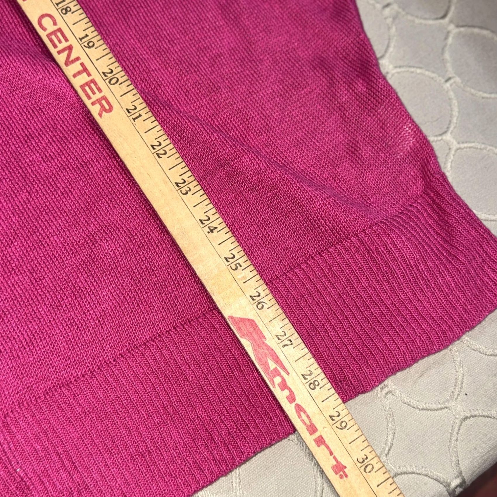 Eileen Fisher VINTAGE Eileen Fisher Sweater Womens Large Magenta Linen V-Neck Dolman Short Sleeve Size L / US 10 / IT 46 - 6 Thumbnail
