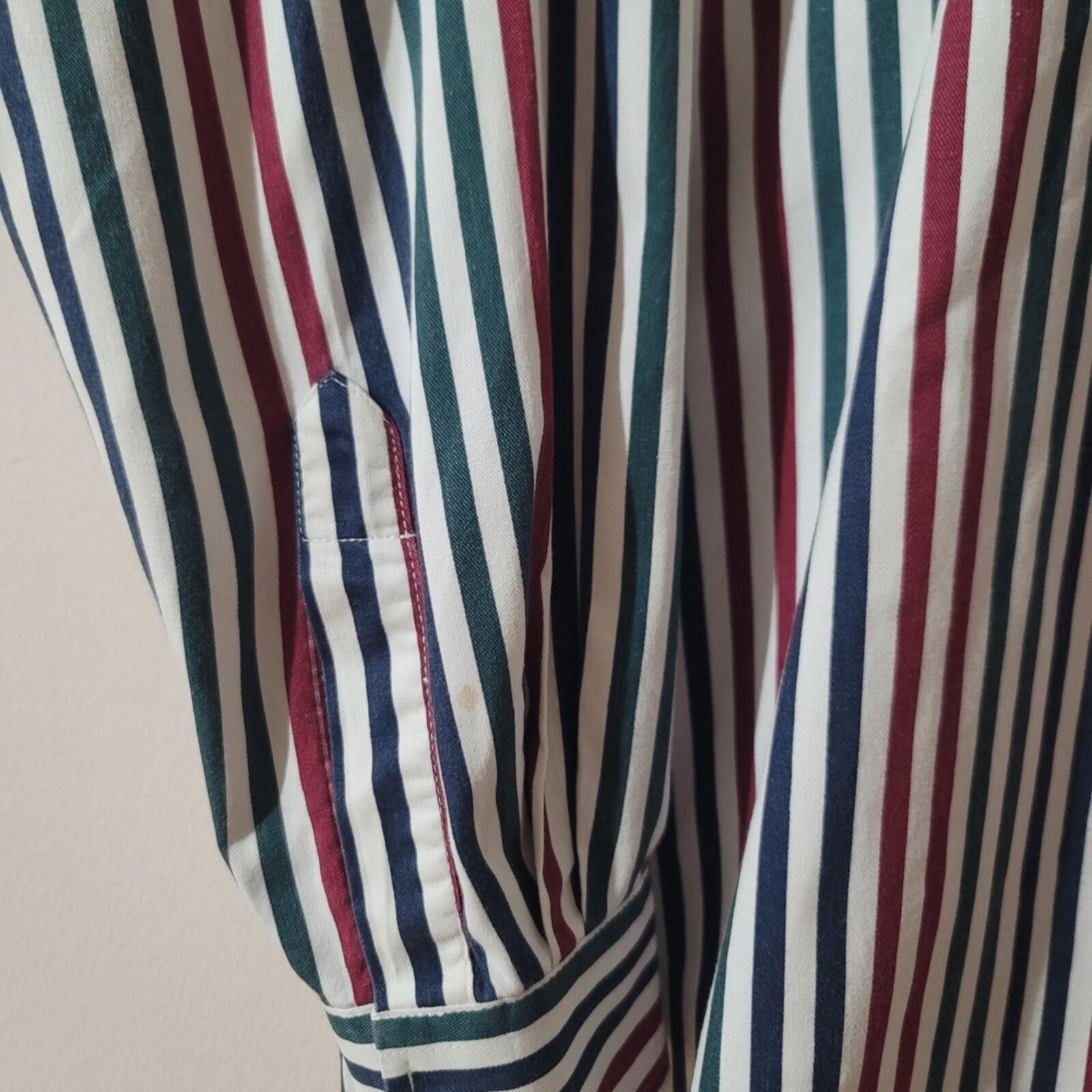 Other 90s Streetwear Striped Button Shirt Indie Grunge Sz L Cotton Size US L / EU 52-54 / 3 - 5 Thumbnail