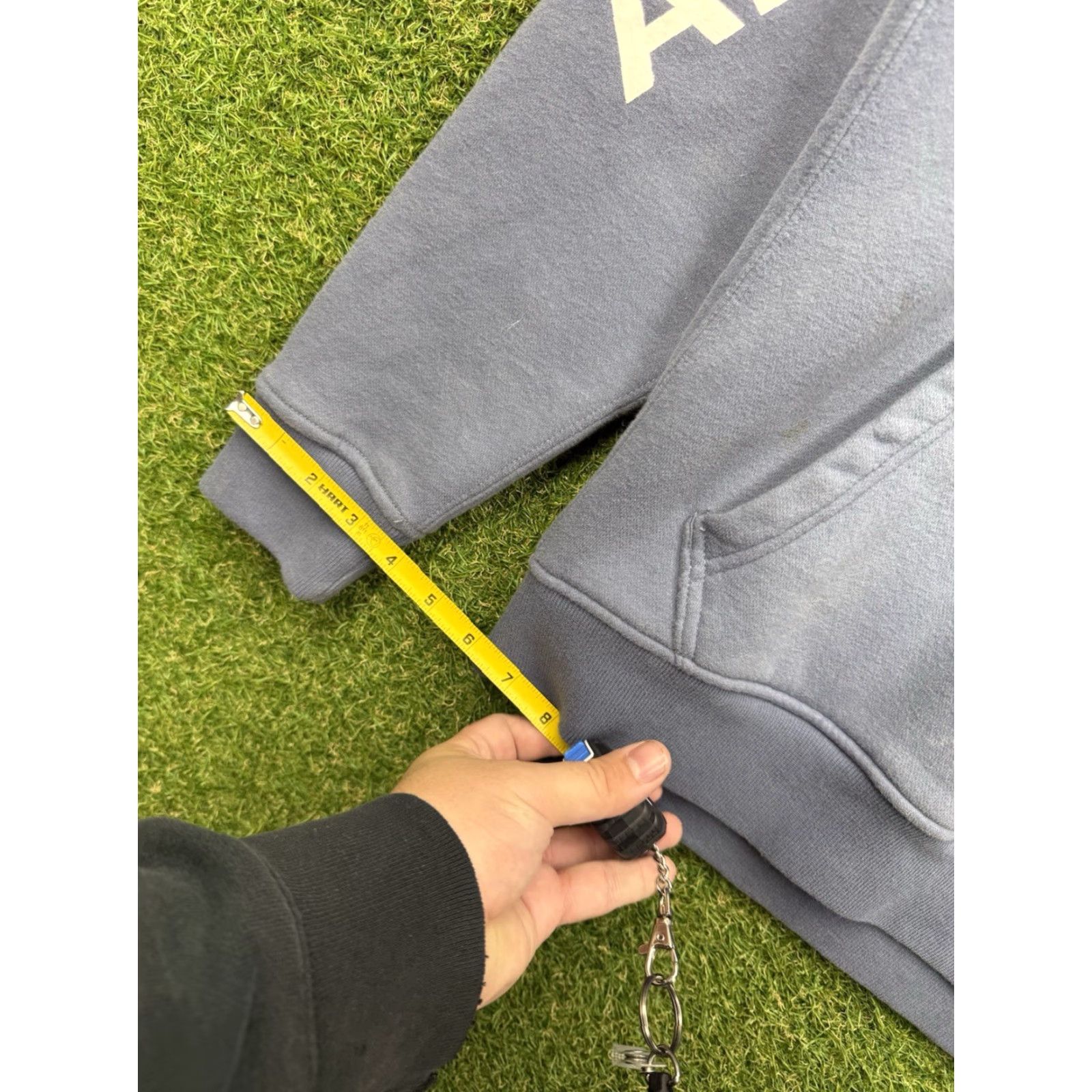 Abercrombie & Fitch VINTAGE Abercrombie & Fitch Hoodie Womens XS Pullover Blue Logo Preppy 2000s solid fleece Size XS / US 0-2 / IT 36-38 - 5 Thumbnail