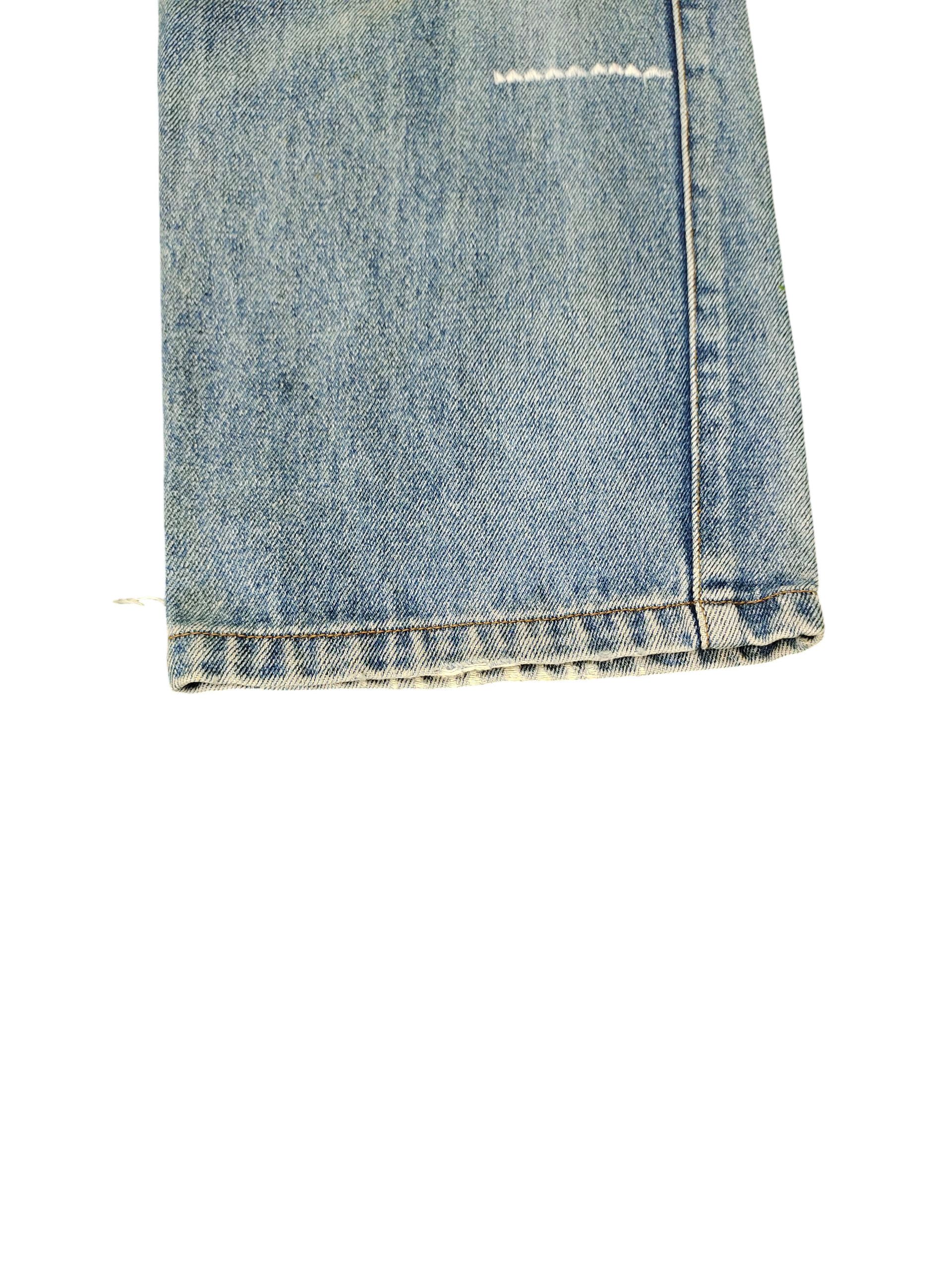 Comme des Garcons × Undercover Vintage 90s Nepura Japan Clawmark Distress Faded Denim Jeans Size US 32 / EU 48 - 5 Thumbnail