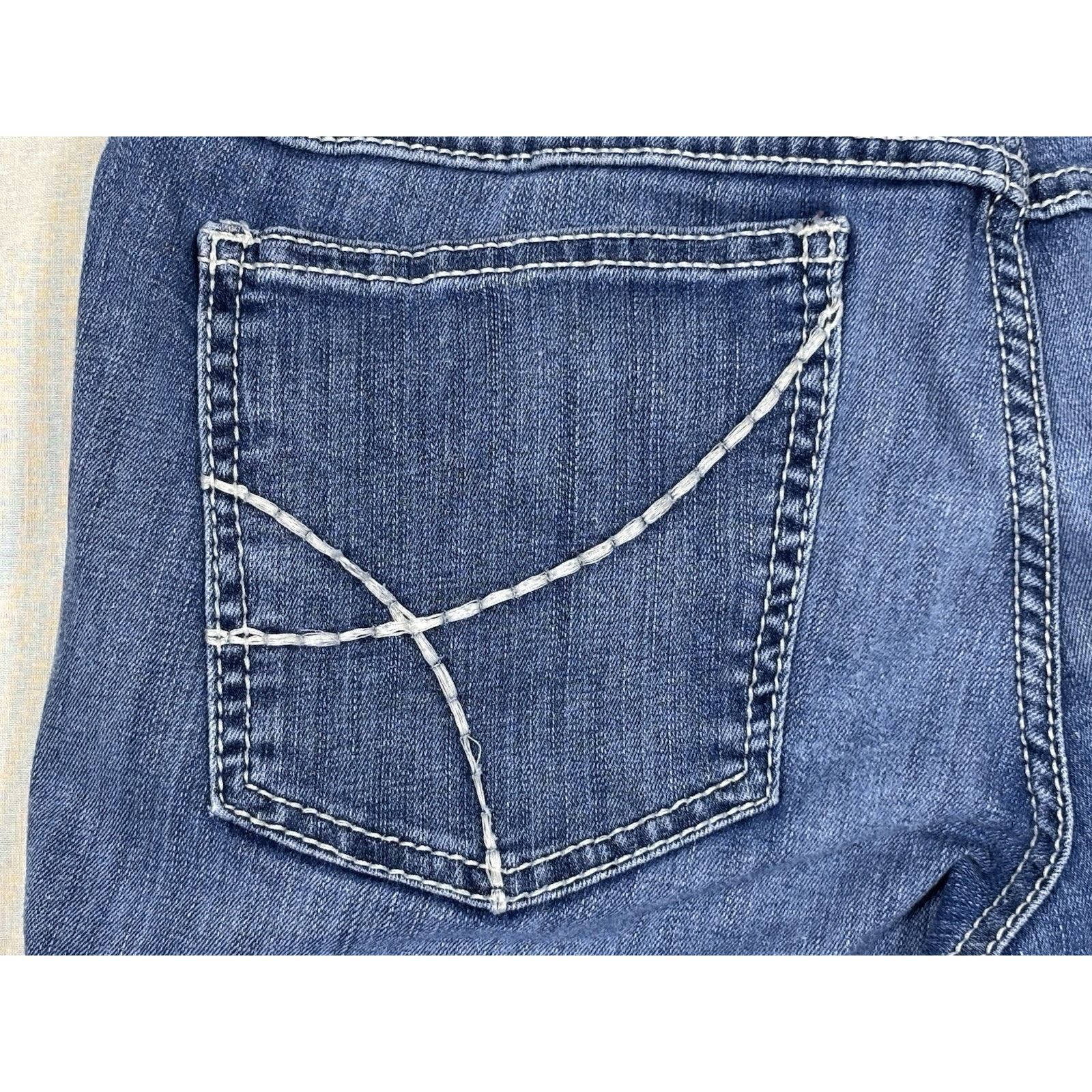 Ariat Women’s Ariat Denim Jeans Size 33R Blue Cropped Frayed Hem Size 33" - 10 Thumbnail