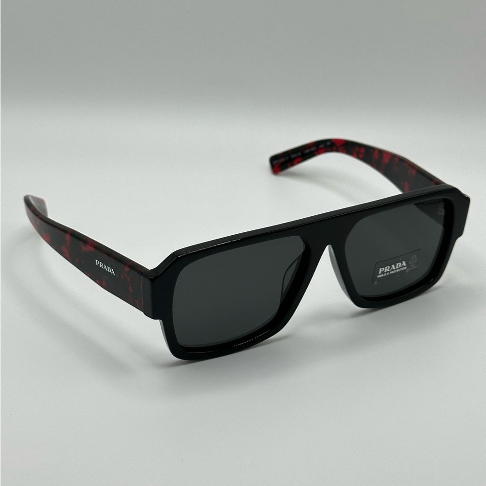 Prada NEW PRADA Sunglasses PR22YSF 1AB5S0 Black/Dark Grey Unisex Size ONE SIZE - 6 Thumbnail