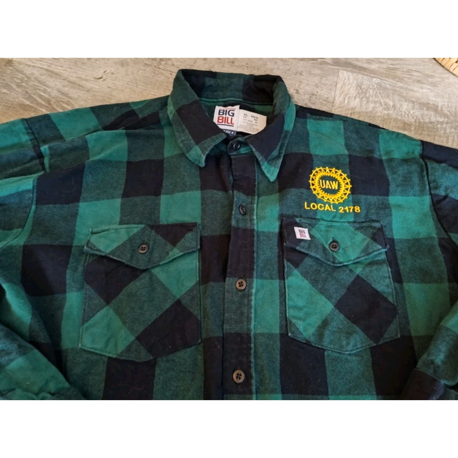 Vintage VINTAGE Big Bill Workwear Shirt Men XL Green Plaid Flannel Heavyweight Western Casual Size US XL / EU 56 / 4 - 7 Thumbnail