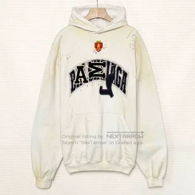 Balenciaga Balenciaga Manchester United letter print hooded long Size US XL / EU 56 / 4 - 1 Thumbnail