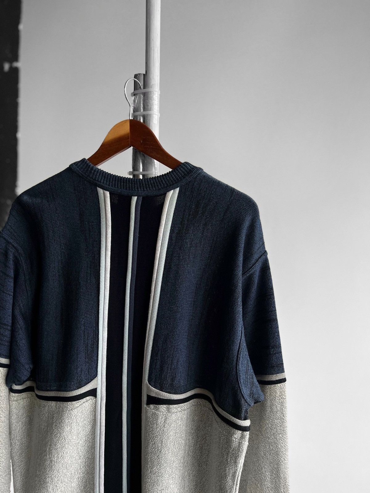 Carlo Colucci × Vintage Carlo Colucci Mens Vintage 90s Knit Long Sleeve Sweater Y2K Size US L / EU 52-54 / 3 - 4 Thumbnail