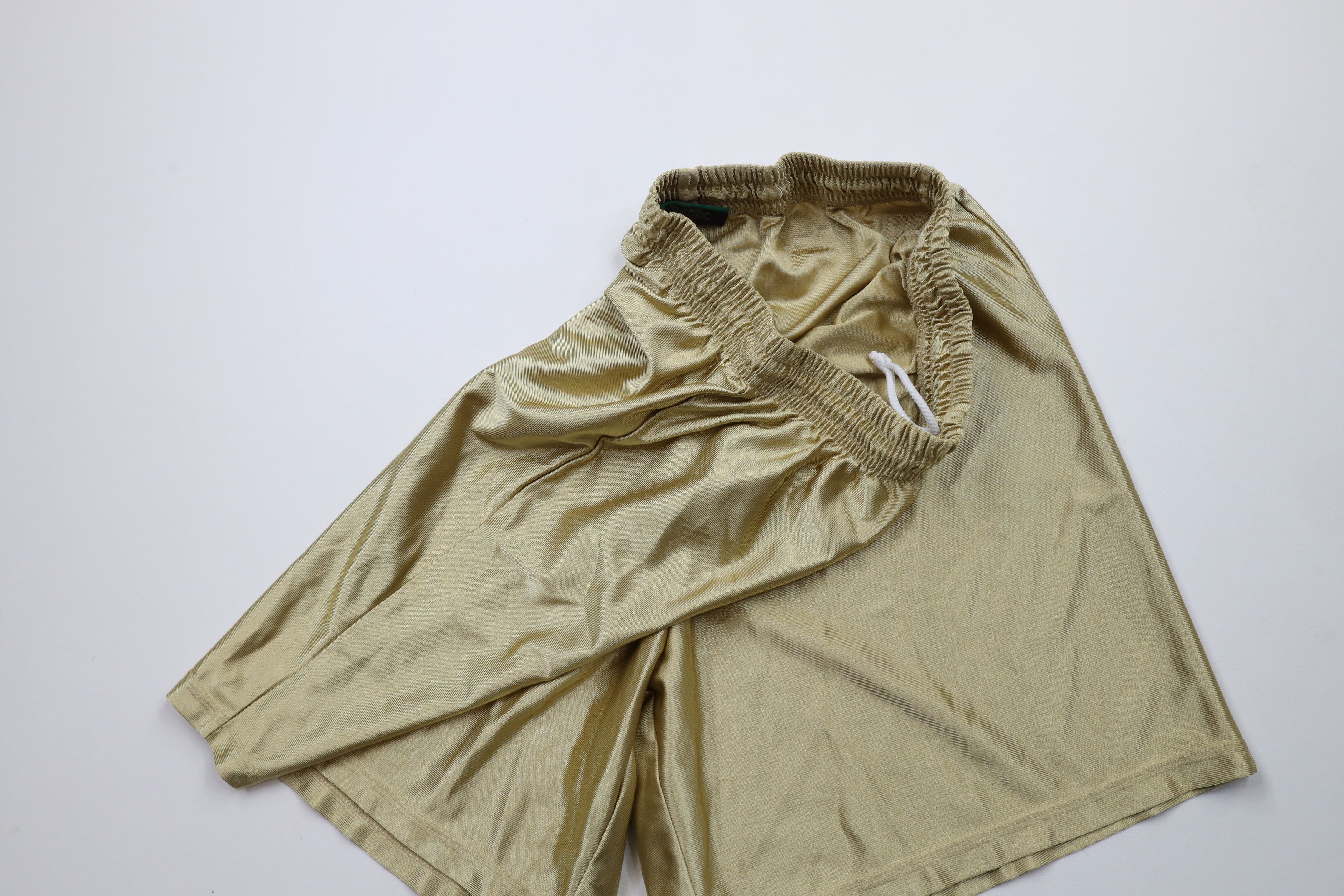 Vintage Vintage 90s Streetwear Polyester Gym Basketball Shorts Gold Size US 34 / EU 50 - 5 Thumbnail