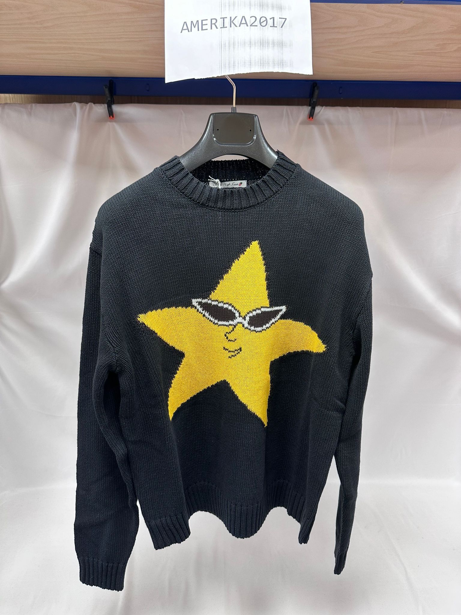 Sky High Farm Workwear Recycled Cotton Intarsia Sweater Size US L / EU 52-54 / 3 - 1 Thumbnail