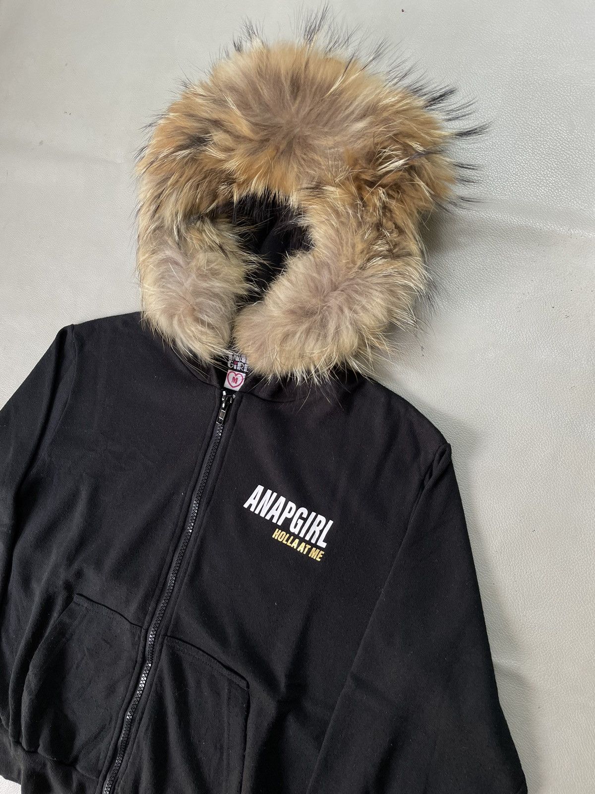 Japanese Brand anapgirl Faux Fur zip hoodie crop gothic lgb ifsix y2k style Size M / US 6-8 / IT 42-44 - 2 Thumbnail
