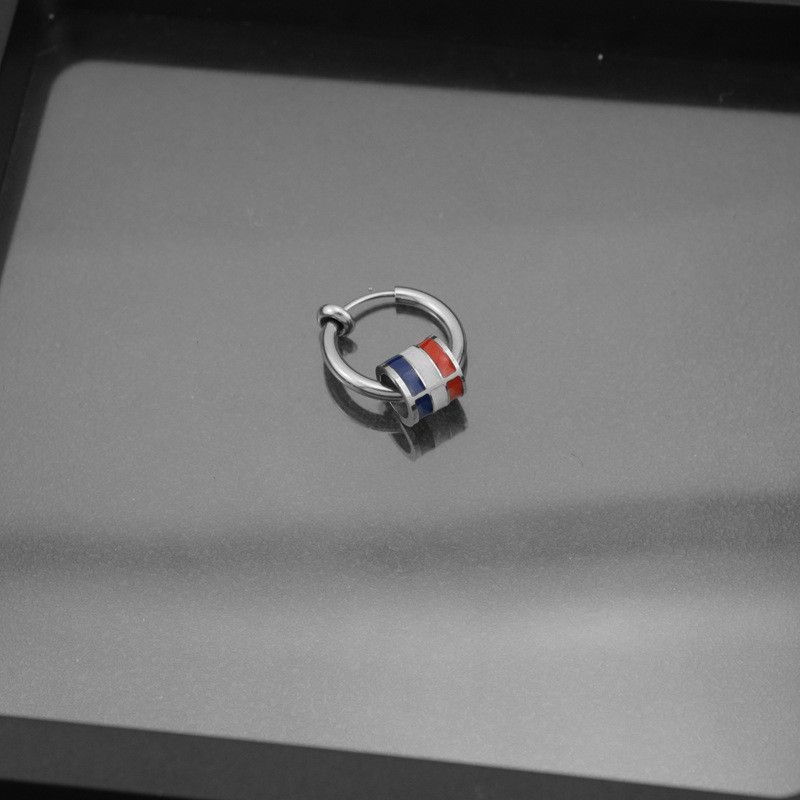 Jewelry × Sterling Silver Hip-hop Earrings One Pairs Chrome Jewelry Size ONE SIZE - 2 Thumbnail