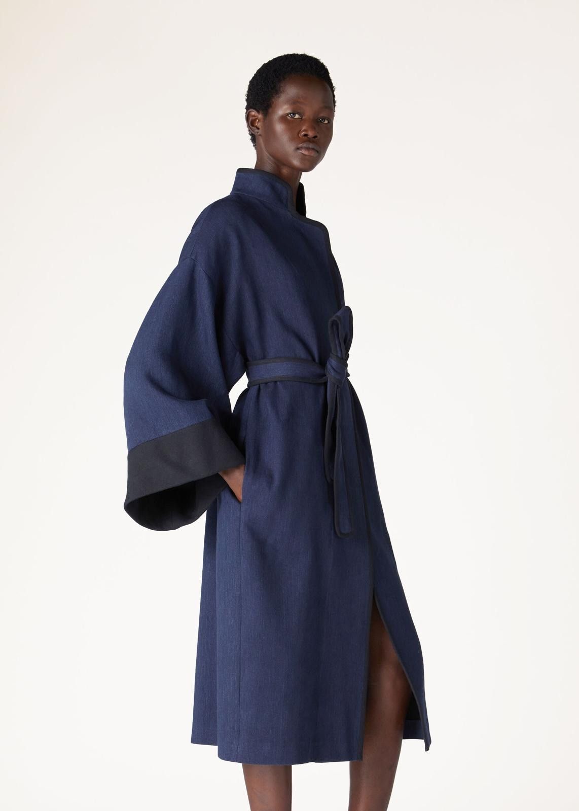 Loro Piana o1srvl11e0525 FAO0547 Armen Coat in Dark Blue Size L / US 10 / IT 46 - 4 Thumbnail