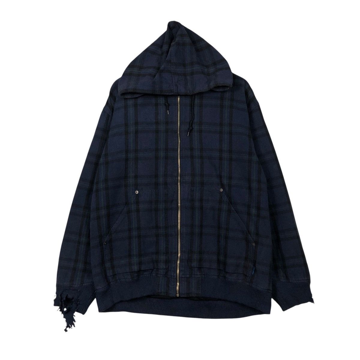 Japanese Brand × Vintage 📌Vintage Biker Jacket Breath Tartan Design Issey Miyake Size US M / EU 48-50 / 2 - 2 Thumbnail