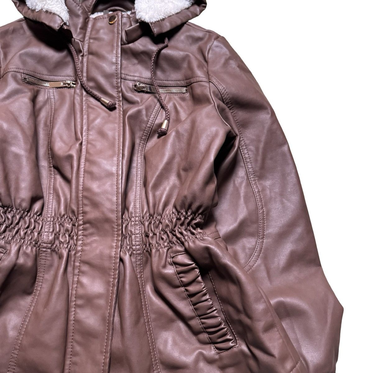 Vintage Vintage Cavalini Women's Leather Jacket Brown Fur lining PS Size S / US 4 / IT 40 - 2 Thumbnail