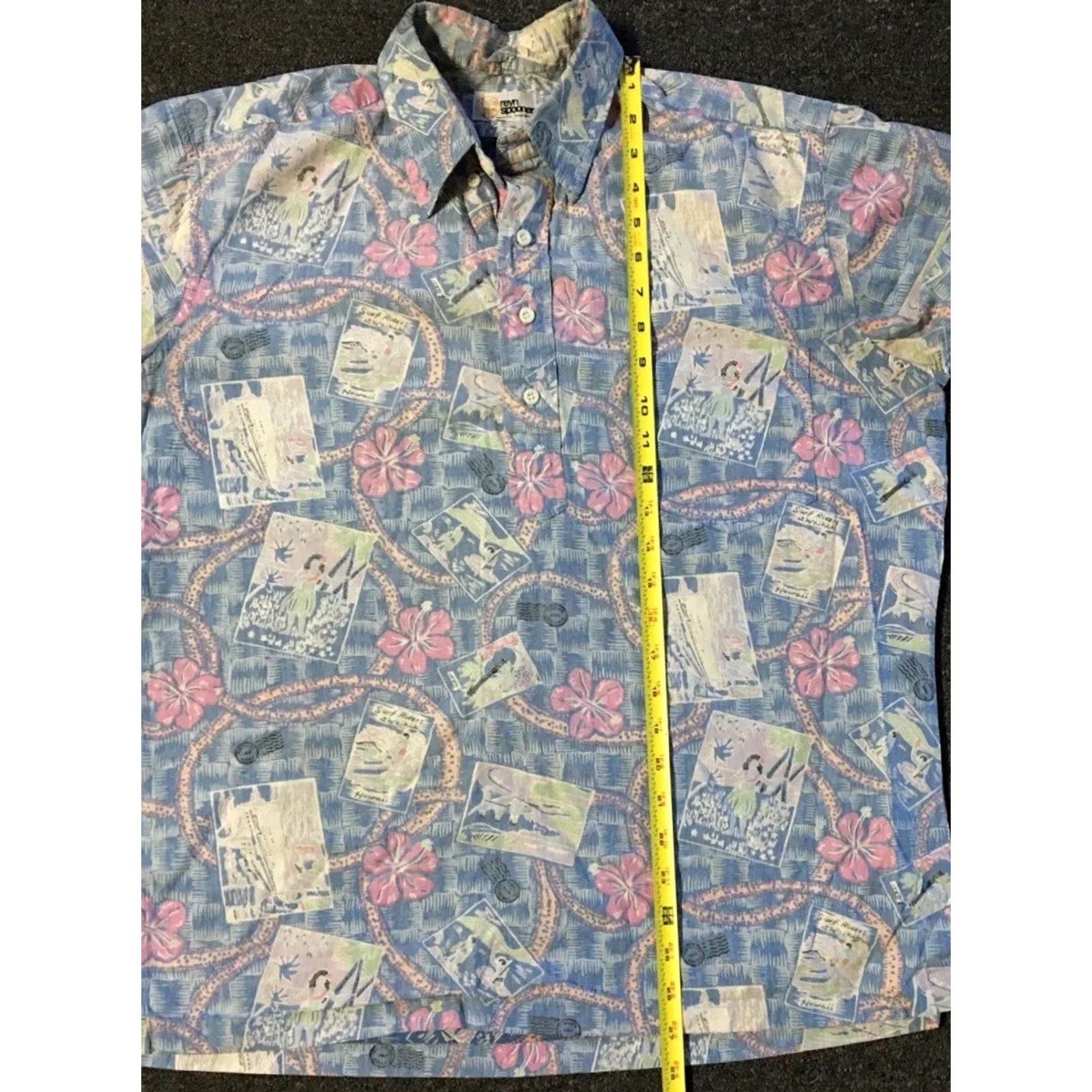 Reyn Spooner Vtg 80s Reyn Spooner Waikiki Surf Rider Hawaii Shirt M Beach Flower AOP TC 90s Size US M / EU 48-50 / 2 - 6 Thumbnail