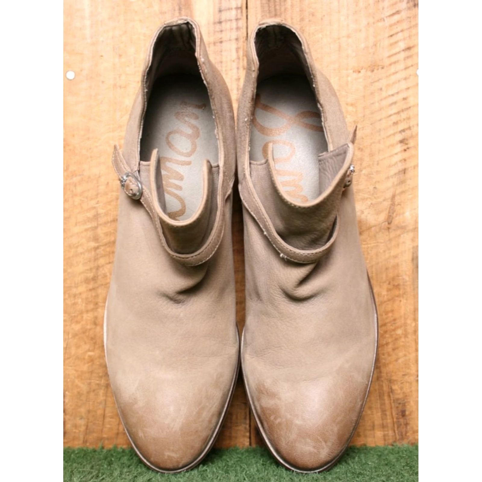 Sam Edelman SAM EDELMAN Palmer Ankle Boots Putty Tan Leather Size 7.5 M Women Size US 8 / IT 38 - 4 Thumbnail