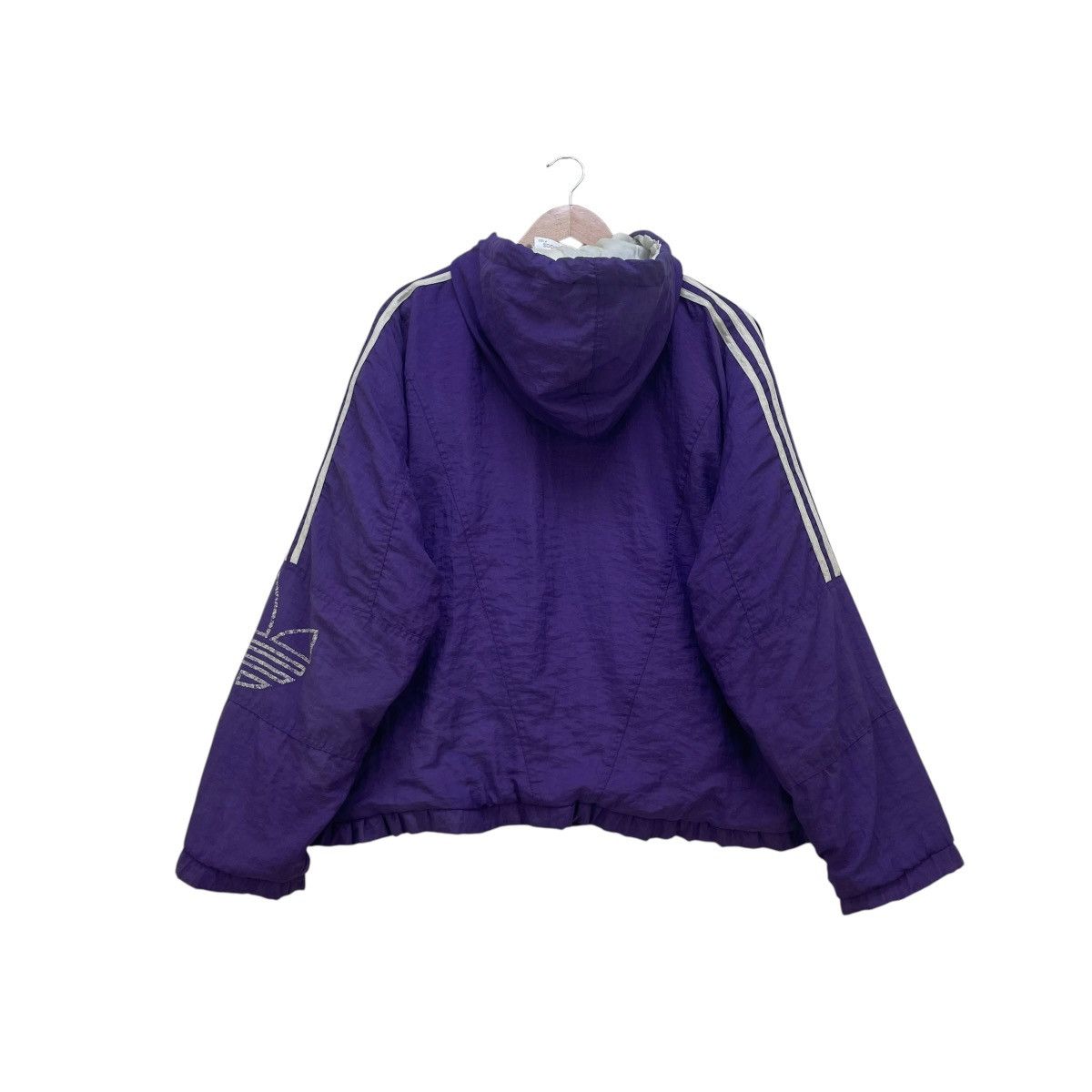 Adidas 💥Vintage 90s Adidas Big Logo Hooded Jacket Size US M / EU 48-50 / 2 - 2 Thumbnail