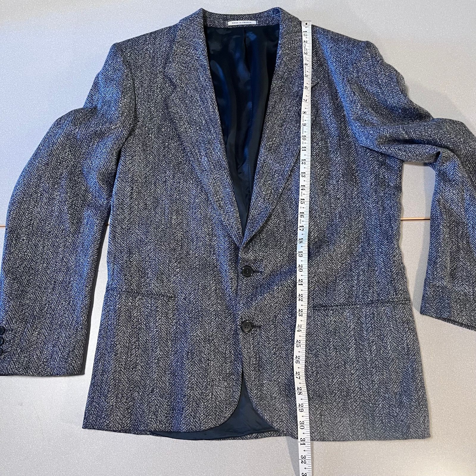 Yves Saint Laurent Vintage Yves Saint Laurent Herringbone Blazer – Size 40R Size 40R - 7 Thumbnail