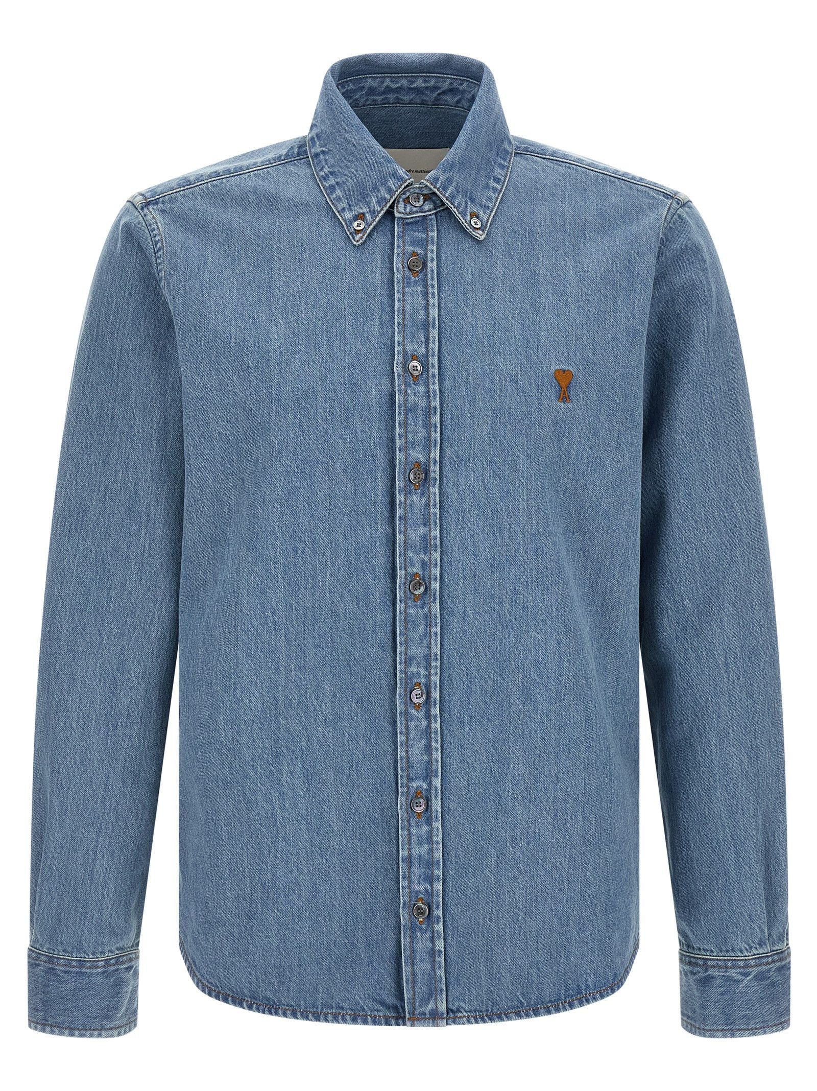 AMI 'Ami de Coeur' denim shirt Size US L / EU 52-54 / 3 - 1 Thumbnail