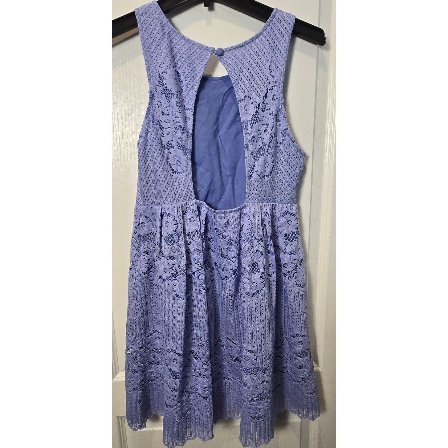 Free People Free People Rocco Lace Open Back Fit Flare Mini Lavender 4 Size S / US 4 / IT 40 - 3 Thumbnail