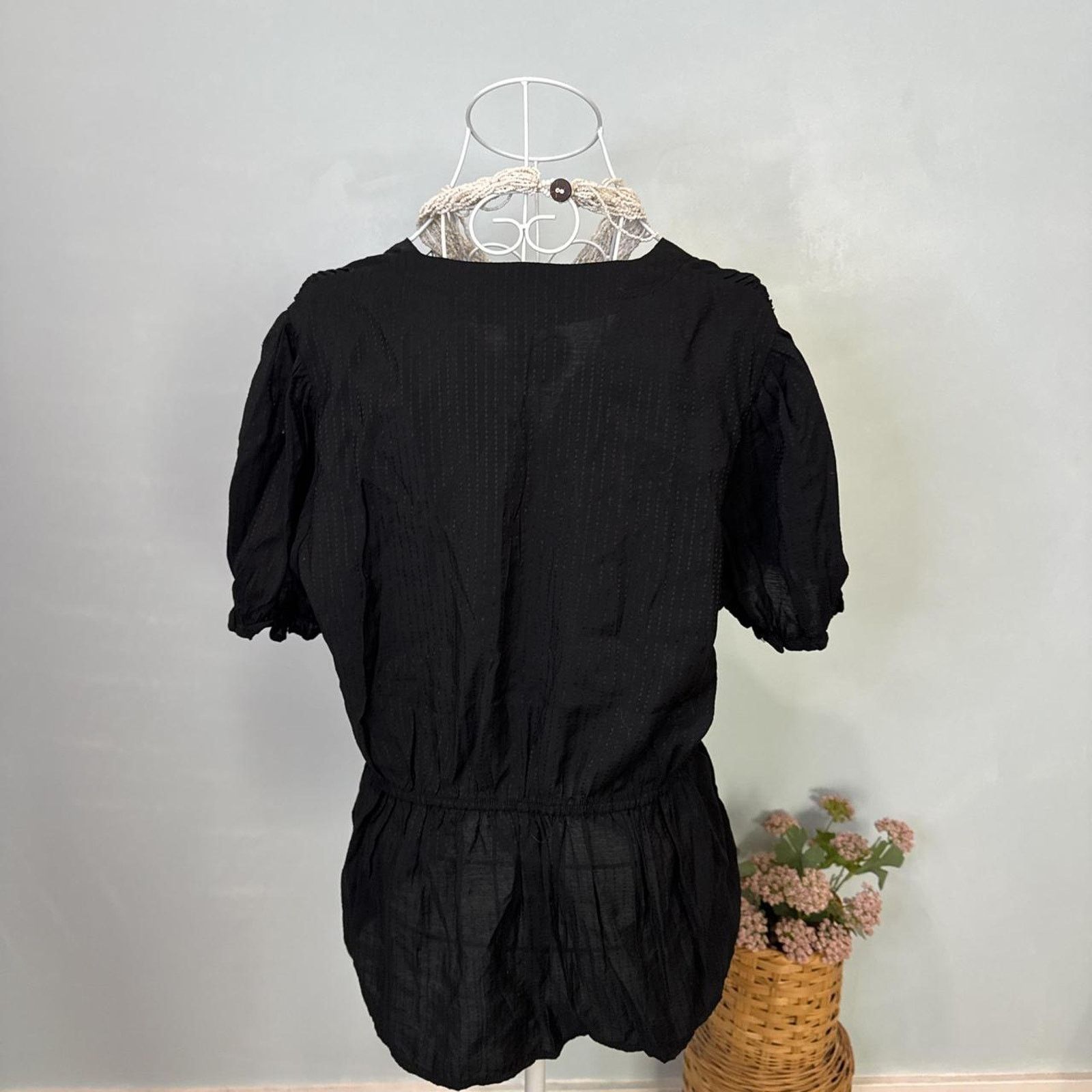 Other Stunning black vintage Y2K fitted babydoll peasant top Size XL / US 12-14 / IT 48-50 - 4 Thumbnail