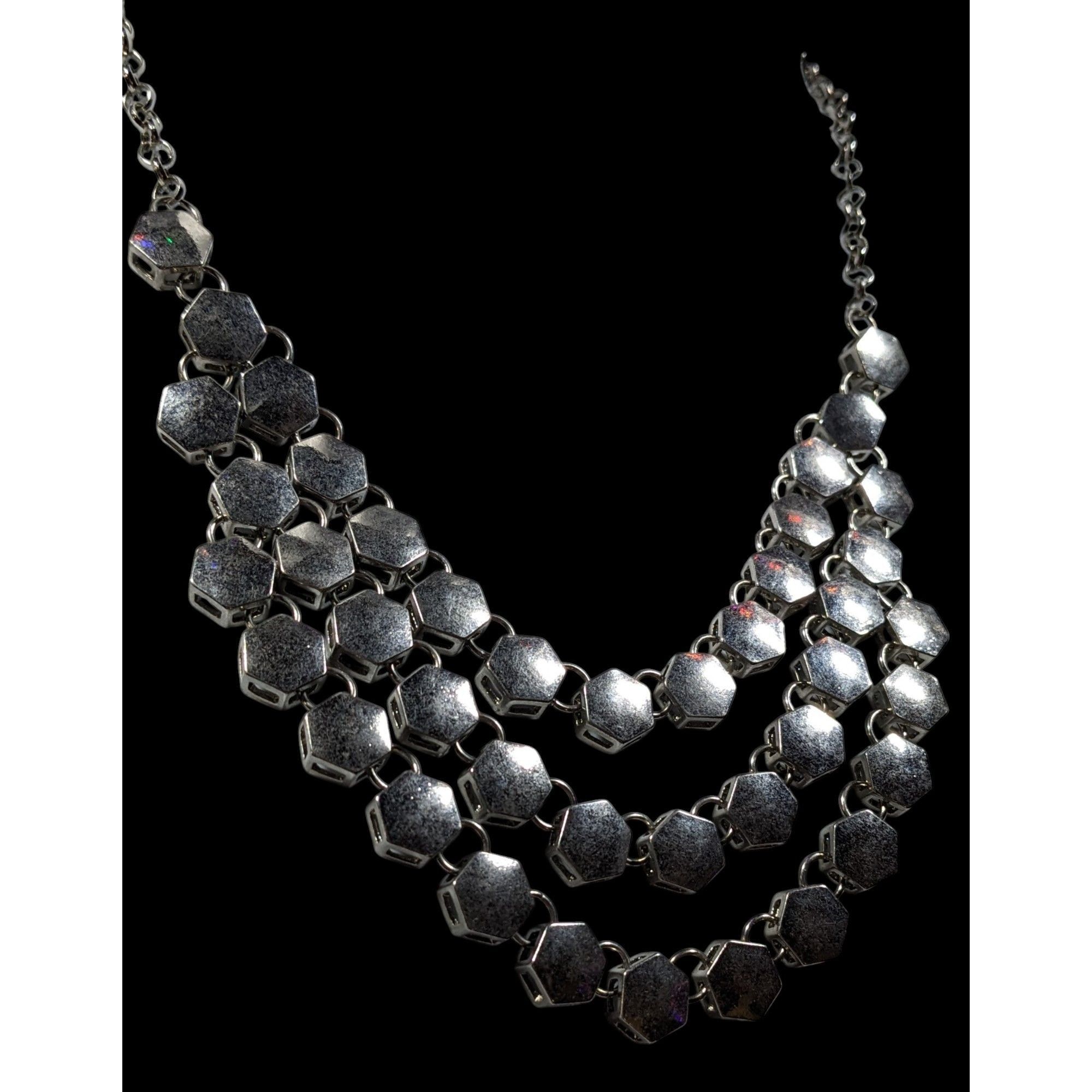 Other Charming Charlie Modern Hexagonal Concave Multilayer Link Ne Size ONE SIZE - 3 Thumbnail