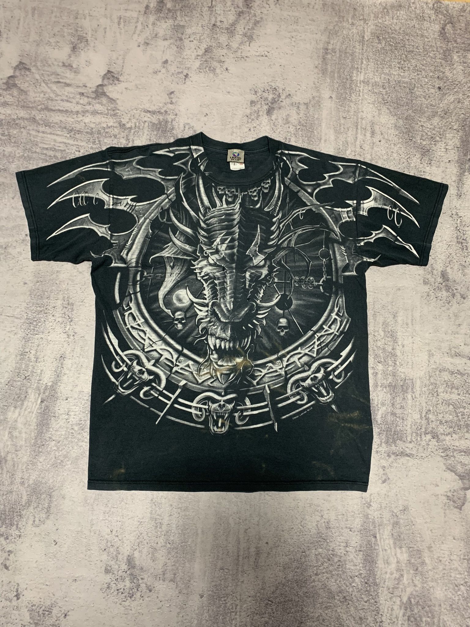 Liquid Blue Liquid Blue AOP Drugon Print Vintage 2001 T Shirt Size XL Size US XL / EU 56 / 4 - 1 Thumbnail