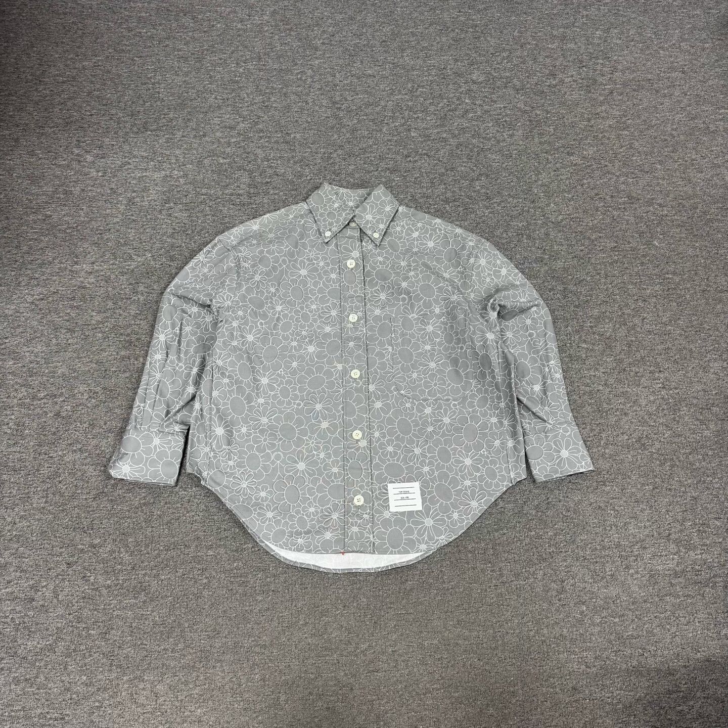 Thom Browne Thom Browne Floral Long Sleeve Shirt Size US S / EU 44-46 / 1 - 1 Thumbnail
