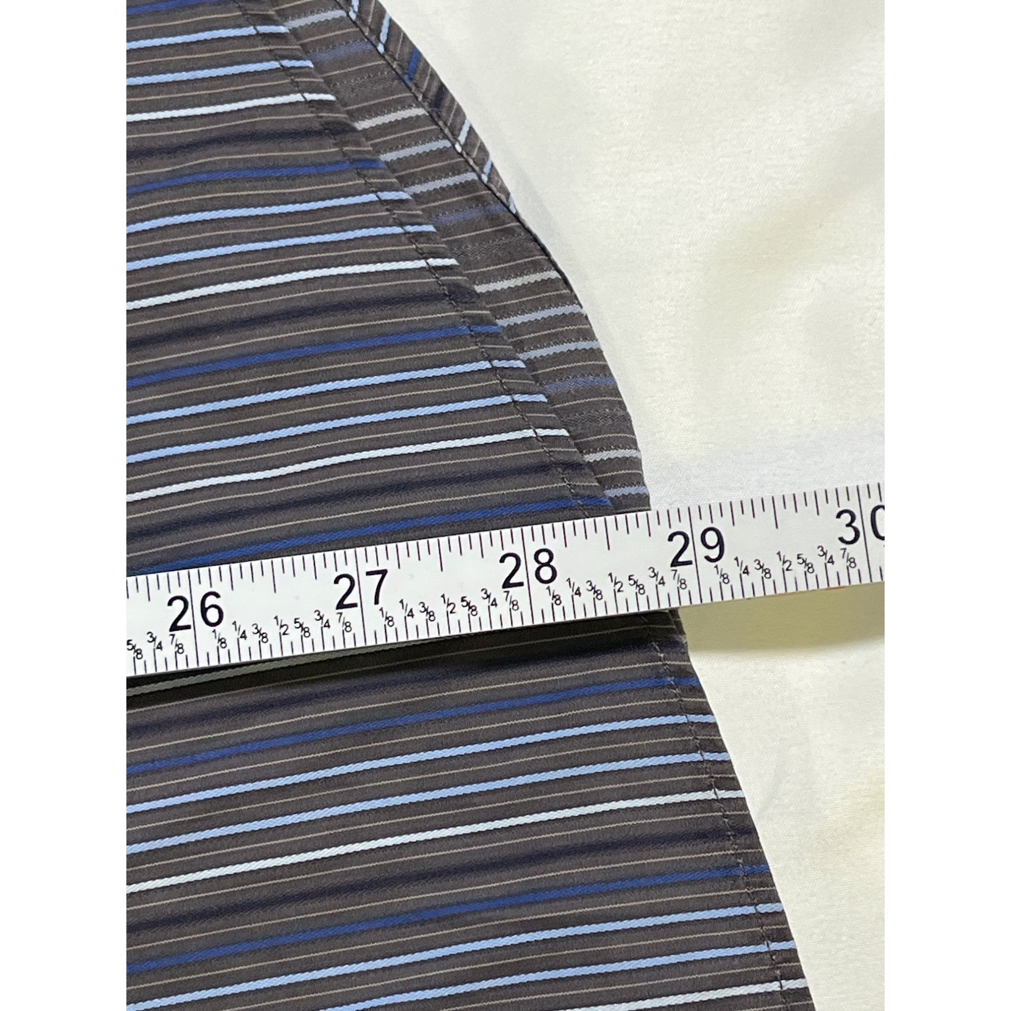 Taylor Byrd TailorByrd SKU 7780 Mens Blue and White Striped Button Down Size US XL / EU 56 / 4 - 6 Thumbnail