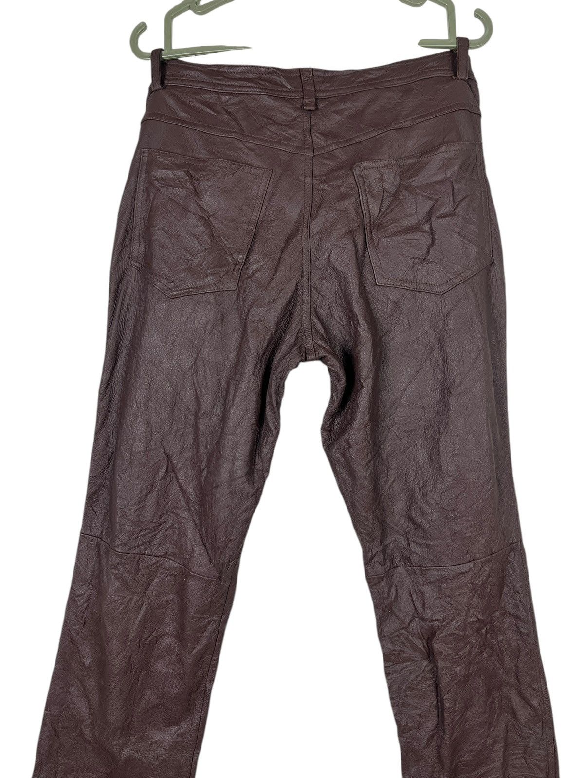 Issey Miyake × Japanese Brand 🔥 RARE VINTAGE ALL THE WAY LEATHER TROUSER PANT Size US 30 / EU 46 - 7 Thumbnail
