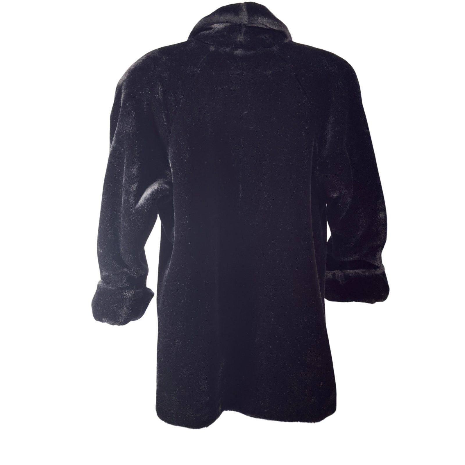Other Donnybrook Vint Faux Fur Coat Shimmery Black Shawl Gorpcore Size L / US 10 / IT 46 - 3 Thumbnail