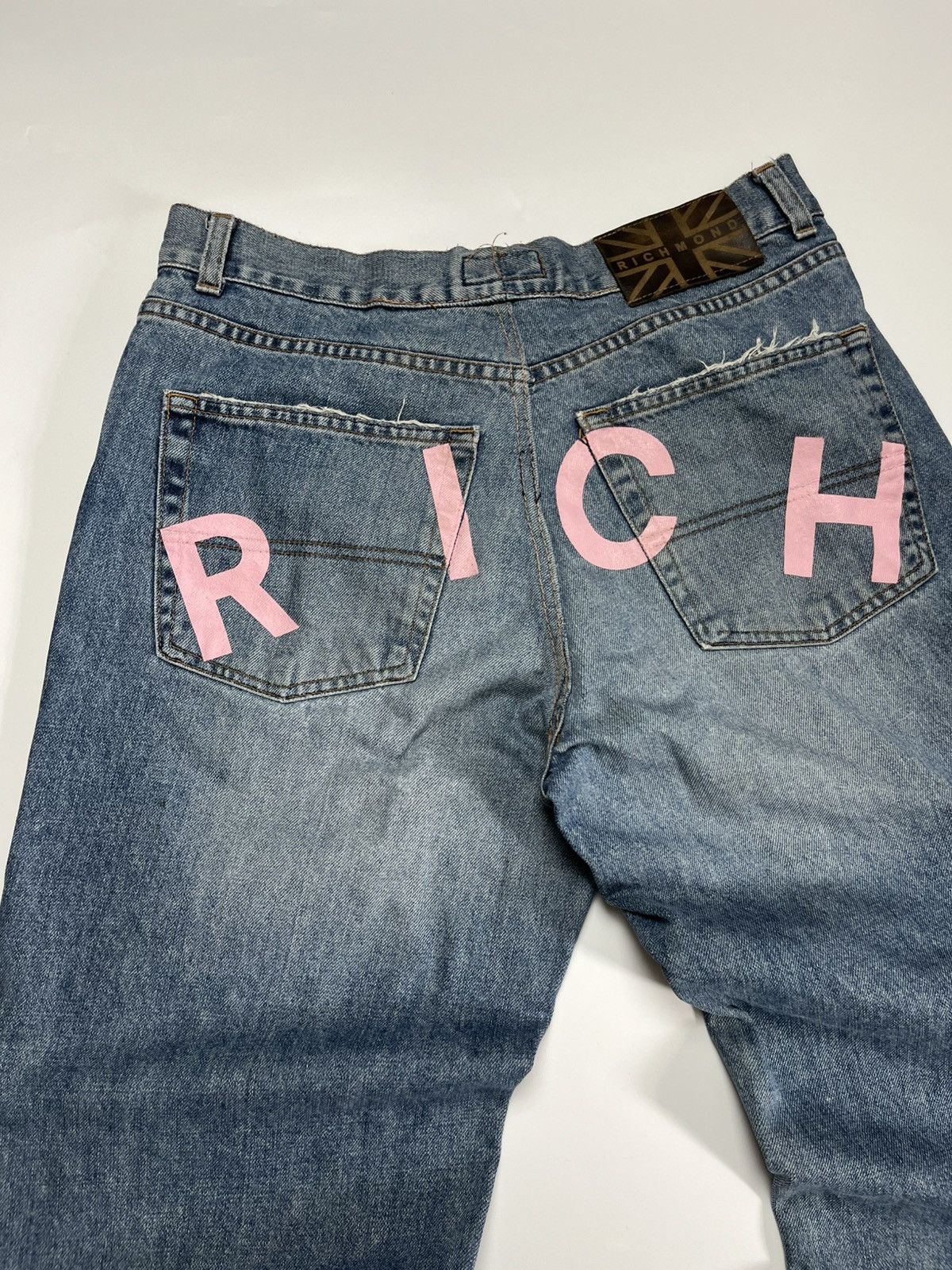 John Richmond Vintage John Richmond RICH' Spell-Out Jeans Y2k Aesthetic Size US 31 - 4 Thumbnail