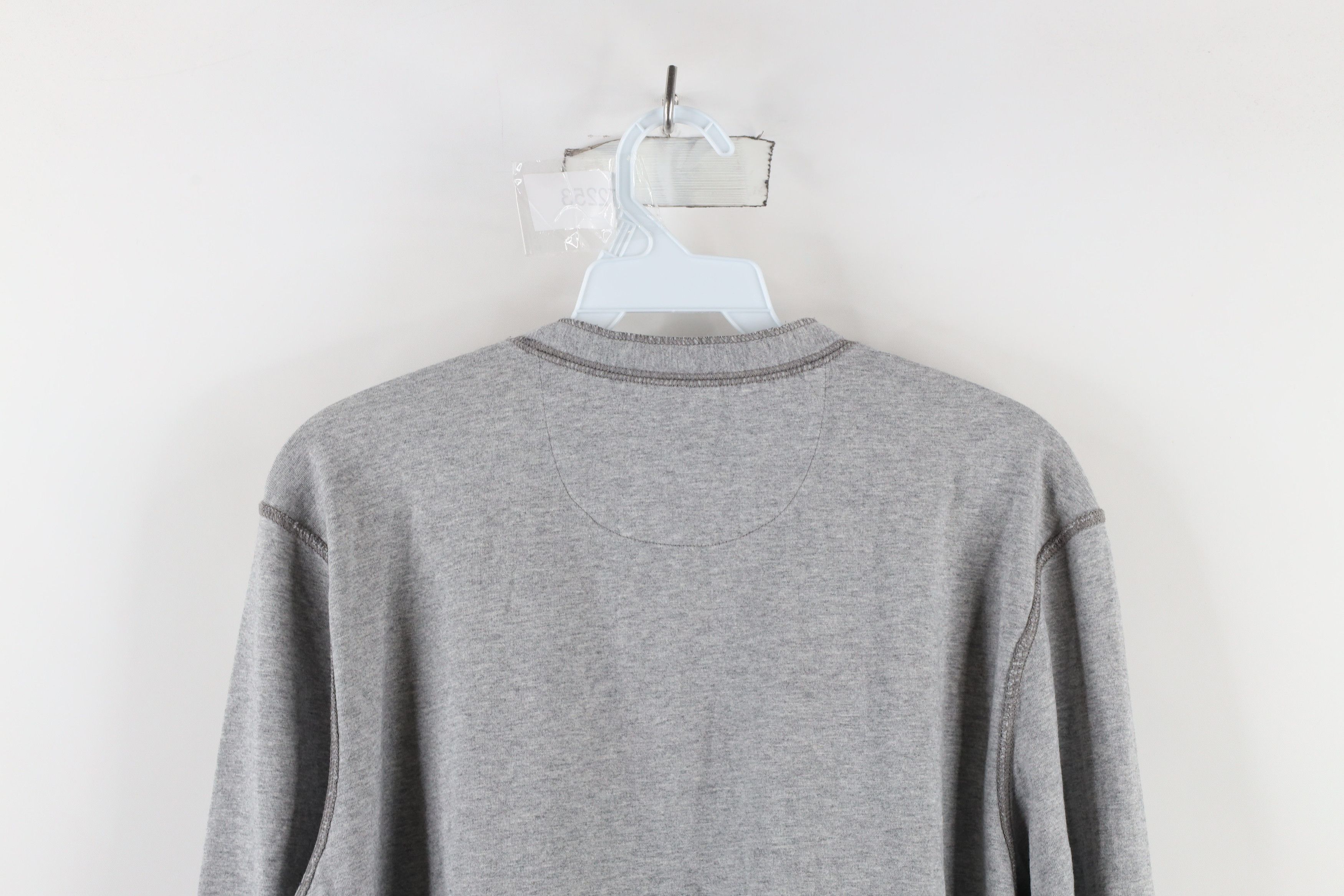 Brooks Brothers × Vintage Vintage 90s Brooks Brothers Long Sleeve Henley T-Shirt Gray Size US L / EU 52-54 / 3 - 8 Thumbnail