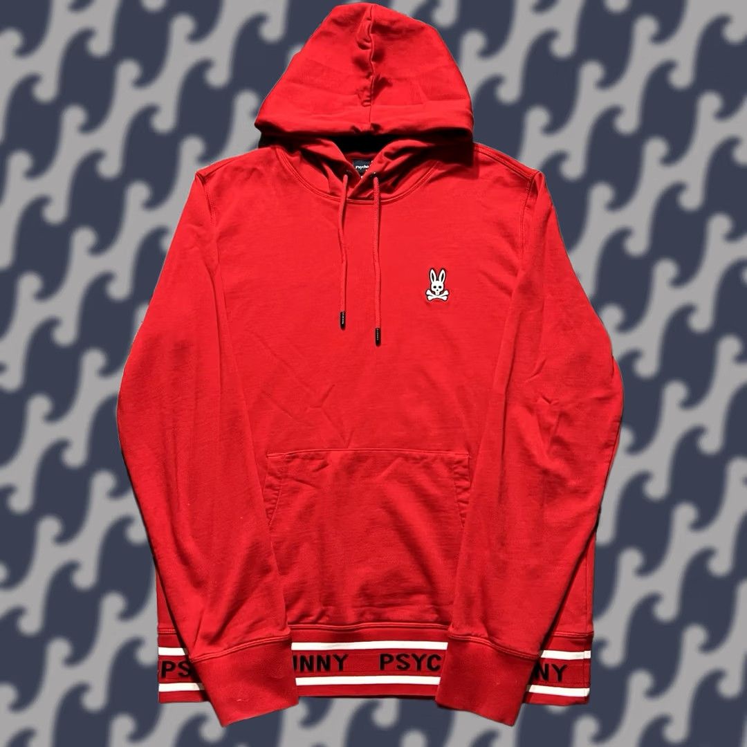 Psycho Bunny Psycho Bunny Hoodie Mens Medium Red Logo Pullover Sweatshirt Preppy B3 Size US M / EU 48-50 / 2 - 1 Thumbnail