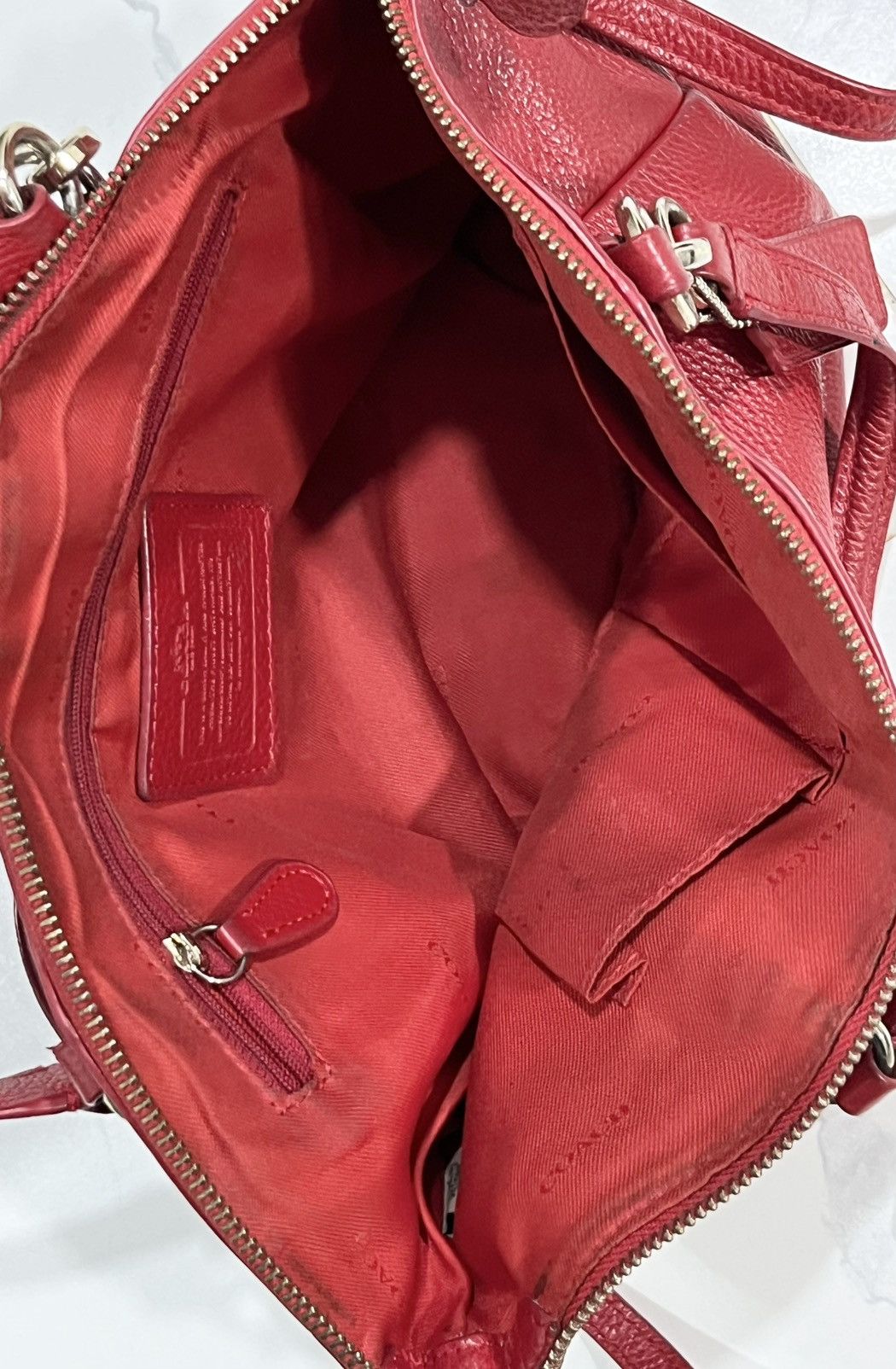Coach Coach Small Kelsey Satchel Red Pebbled Bags Size ONE SIZE - 5 Thumbnail