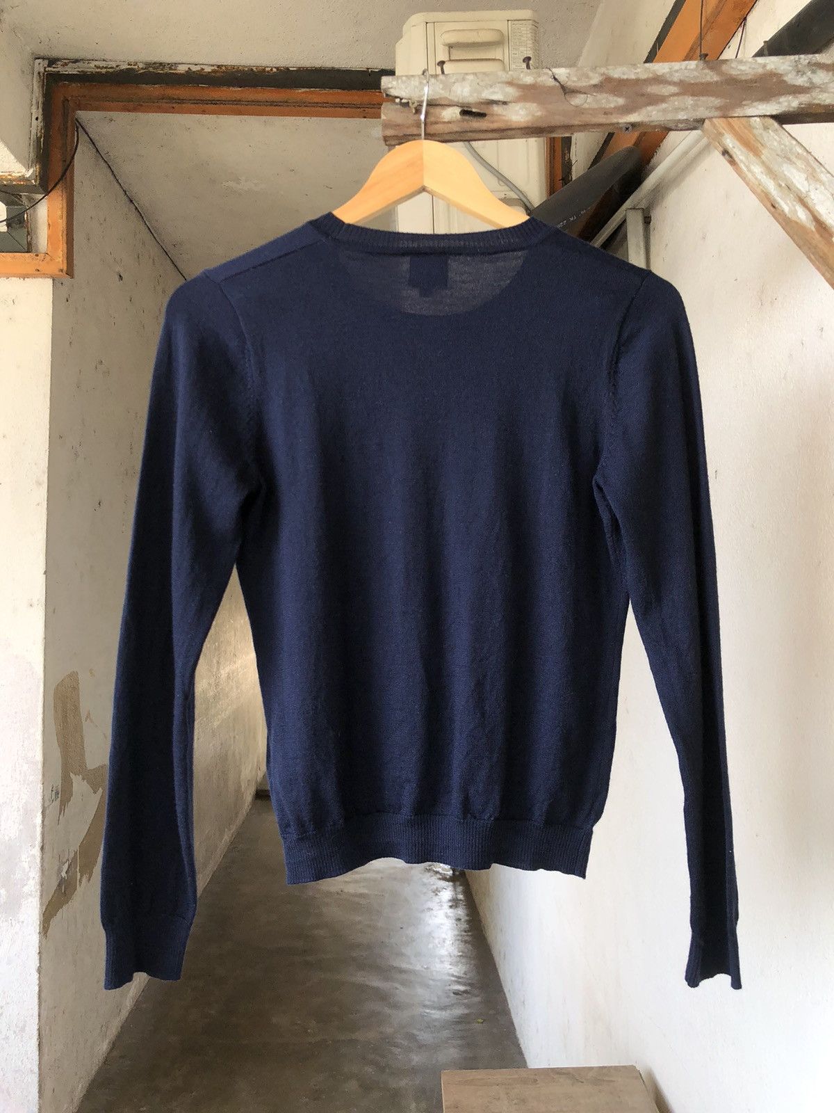 Jean Paul Gaultier Jean Paul Gaultier Blue Knit Wool Cardigan Sweater Size M / US 6-8 / IT 42-44 - 2 Thumbnail