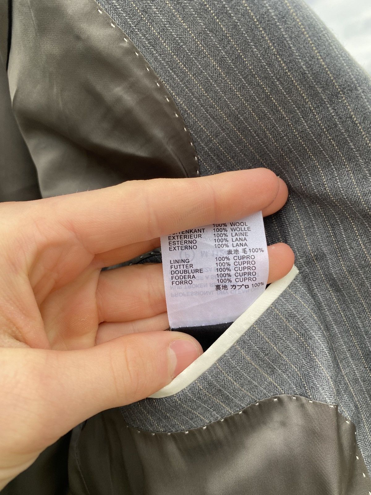 Aquascutum Aquascutum London Grey Pinstripe Blazer 100% Wool Size L NWT Size 46L - 10 Thumbnail