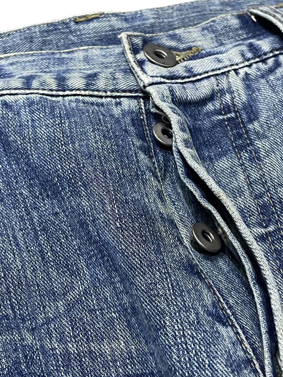 5351 POUR LES HOMMES × Japanese Brand × Tornado Mart Edge Rupert G land Asymmetrical Leather Pocket Rivets Jeans Size US 32 / EU 48 - 16 Thumbnail