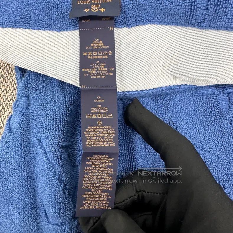 Other Louis Vuitton Blue Velvet Beach Towel Bath Towel Size ONE SIZE - 3 Thumbnail