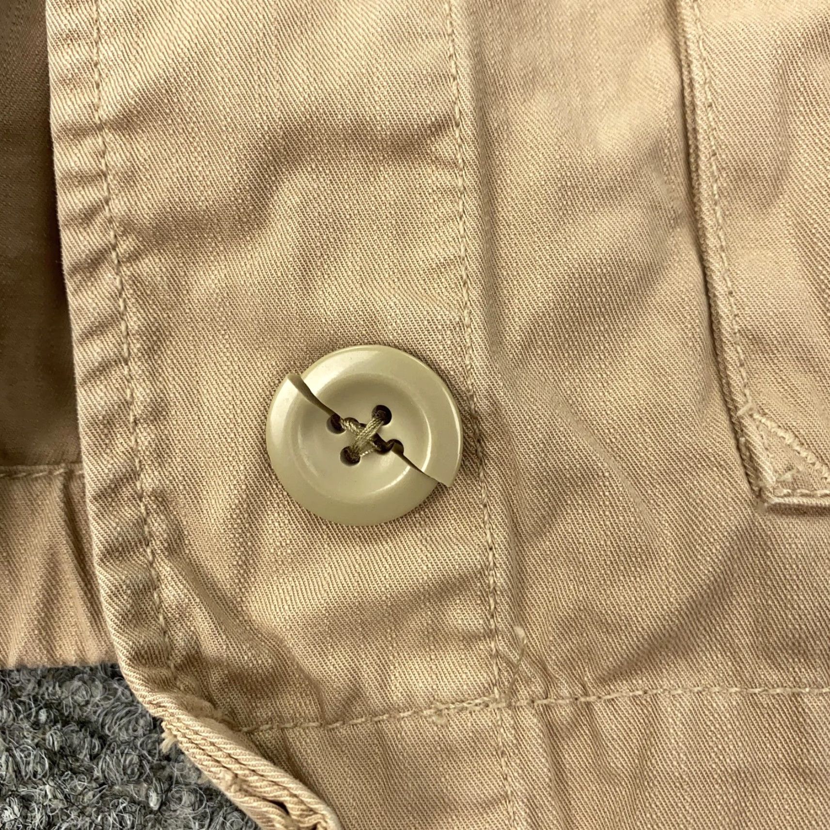 J.Crew J.Crew Military Jacket Mens Medium Twill Utility Casual Field Coat Beige Size M / US 6-8 / IT 42-44 - 8 Thumbnail