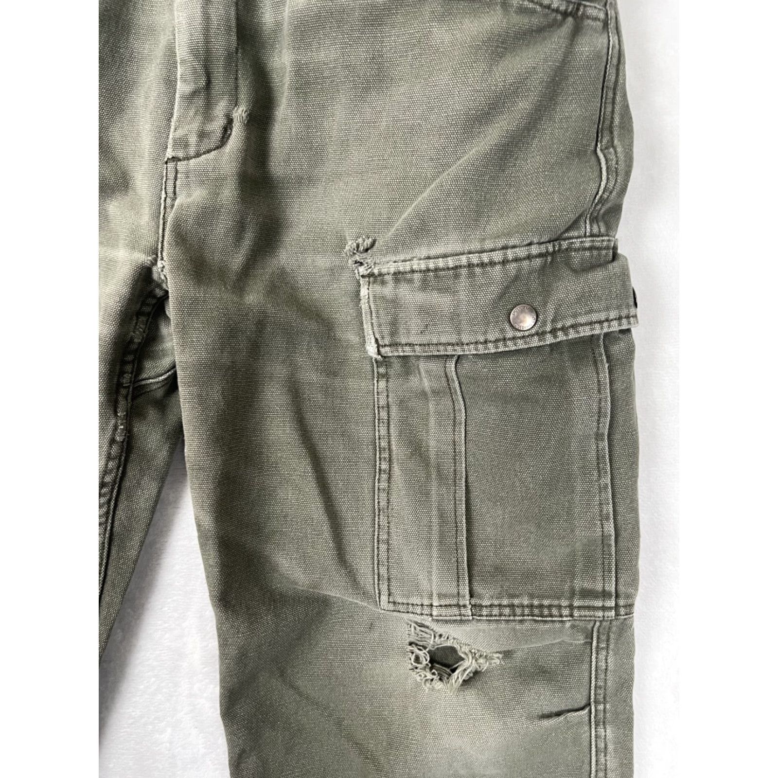 Vintage Duluth Men Green Cargo Carpenter Pockets Pants 34x29 Regular Straight Cotton Vintage: No For Work/Casual Readable Size 34x29 Size US 34 / EU 50 - 2 Thumbnail